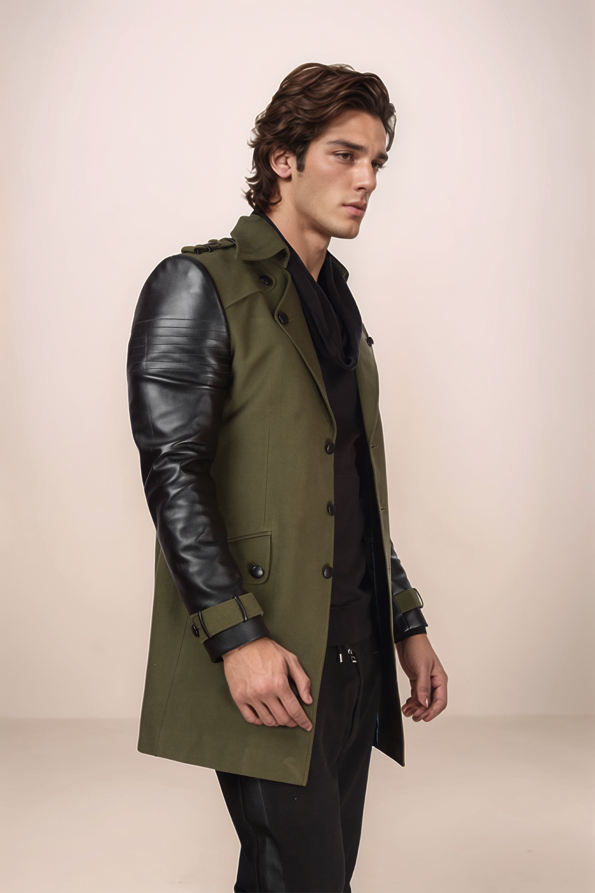 Olive Green Trench Coat