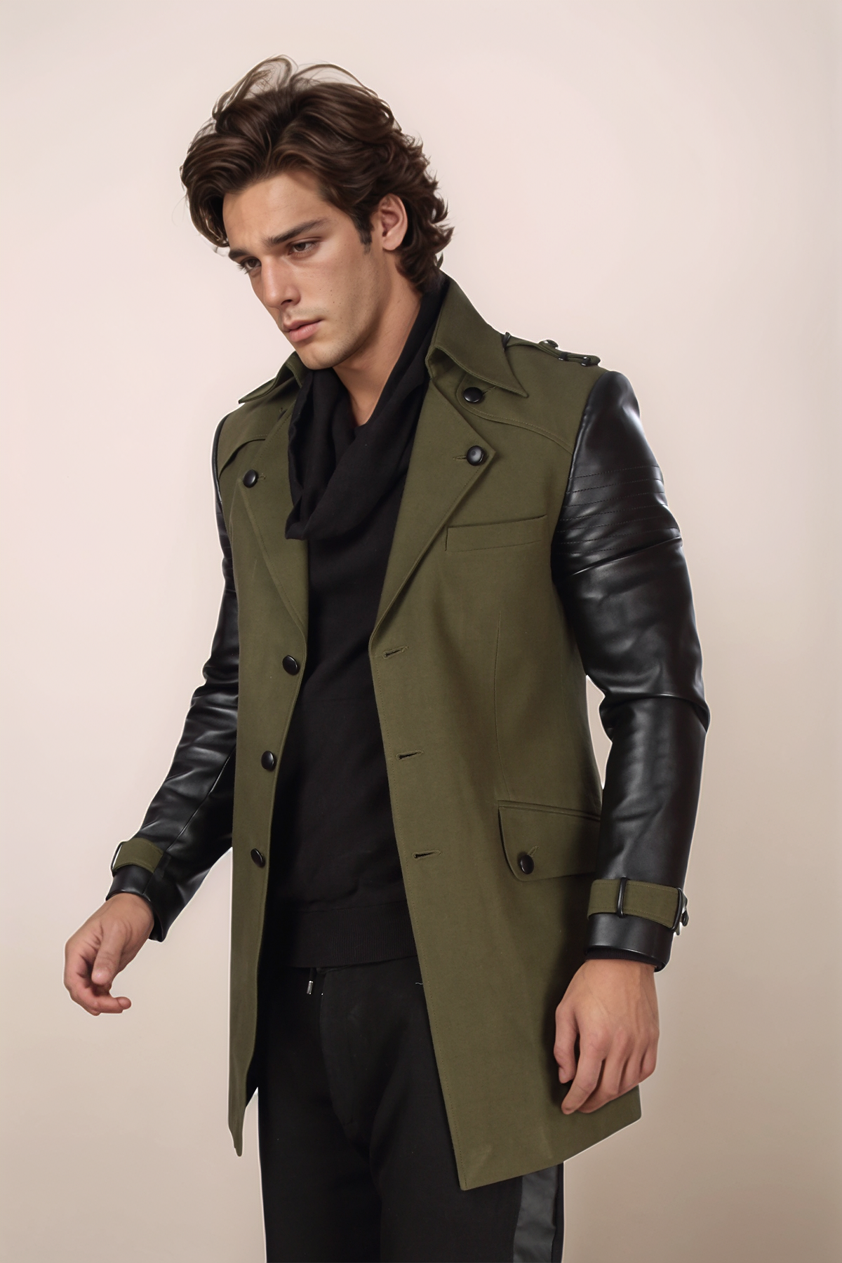 Olive Green Trench Coat