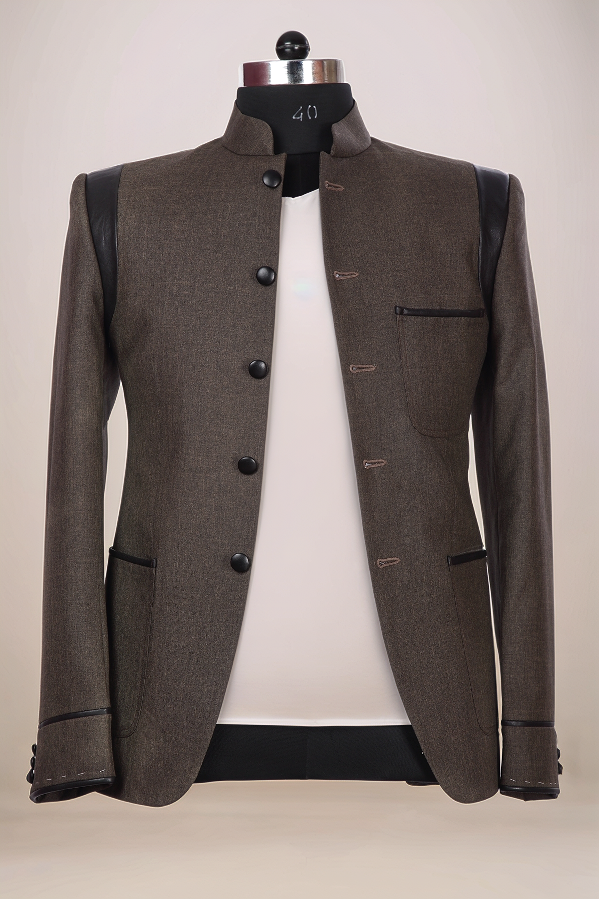 Brown Casual Jodhpuri Blazer