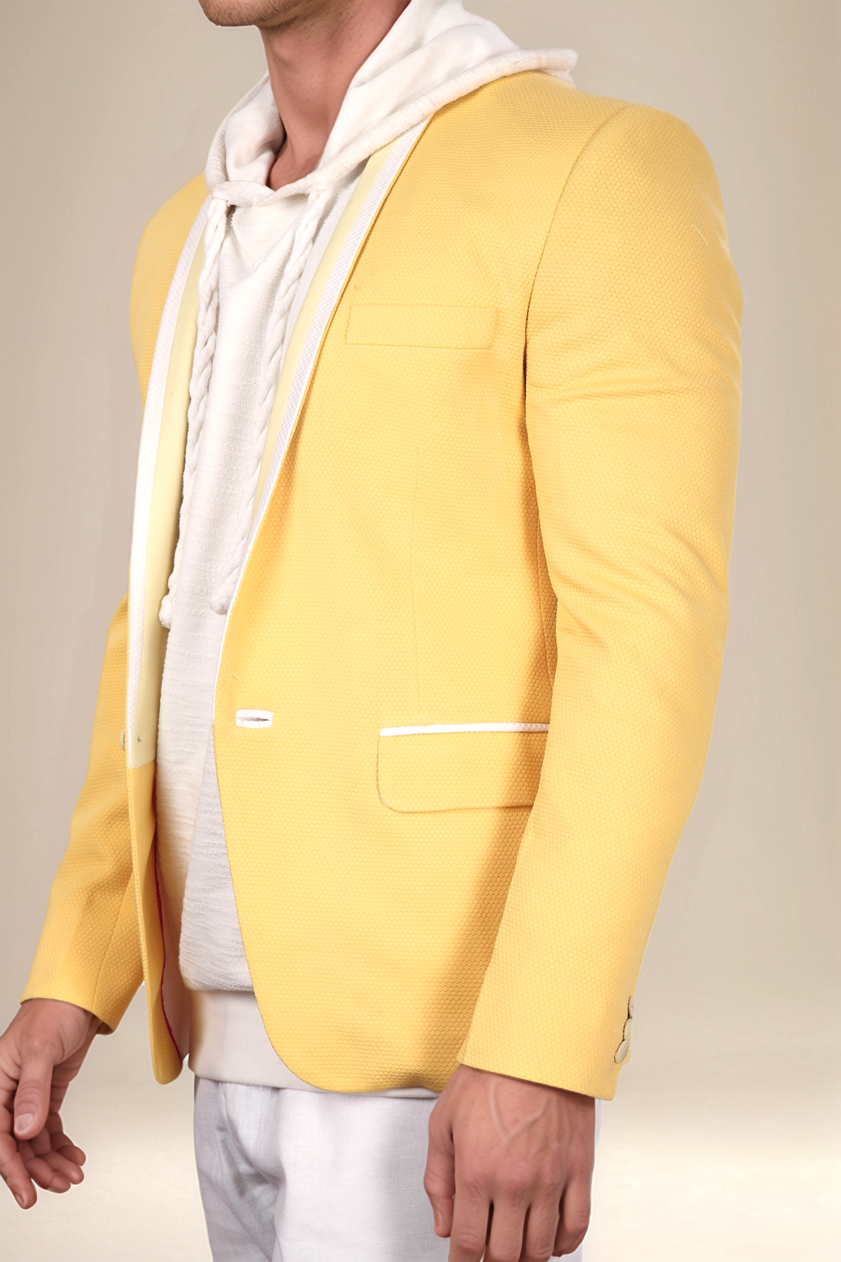Yellow Single Breasted Blazer