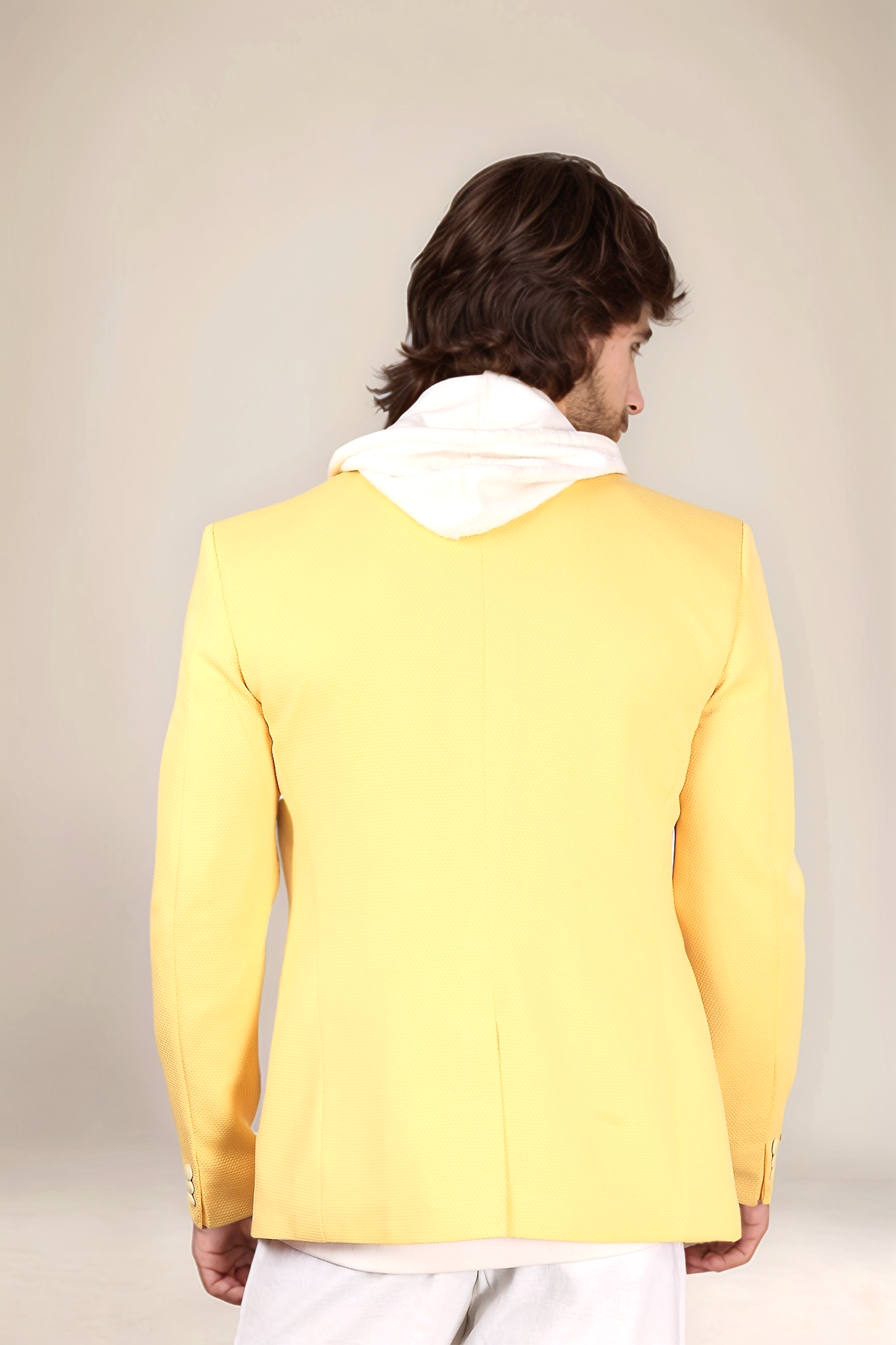 Yellow Single Breasted Blazer