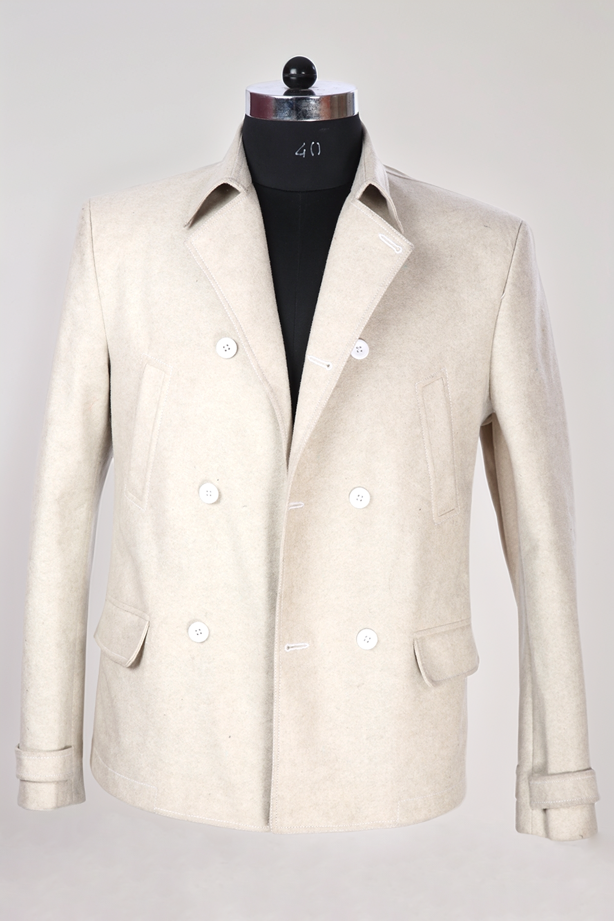 Ivory Felt Blazer