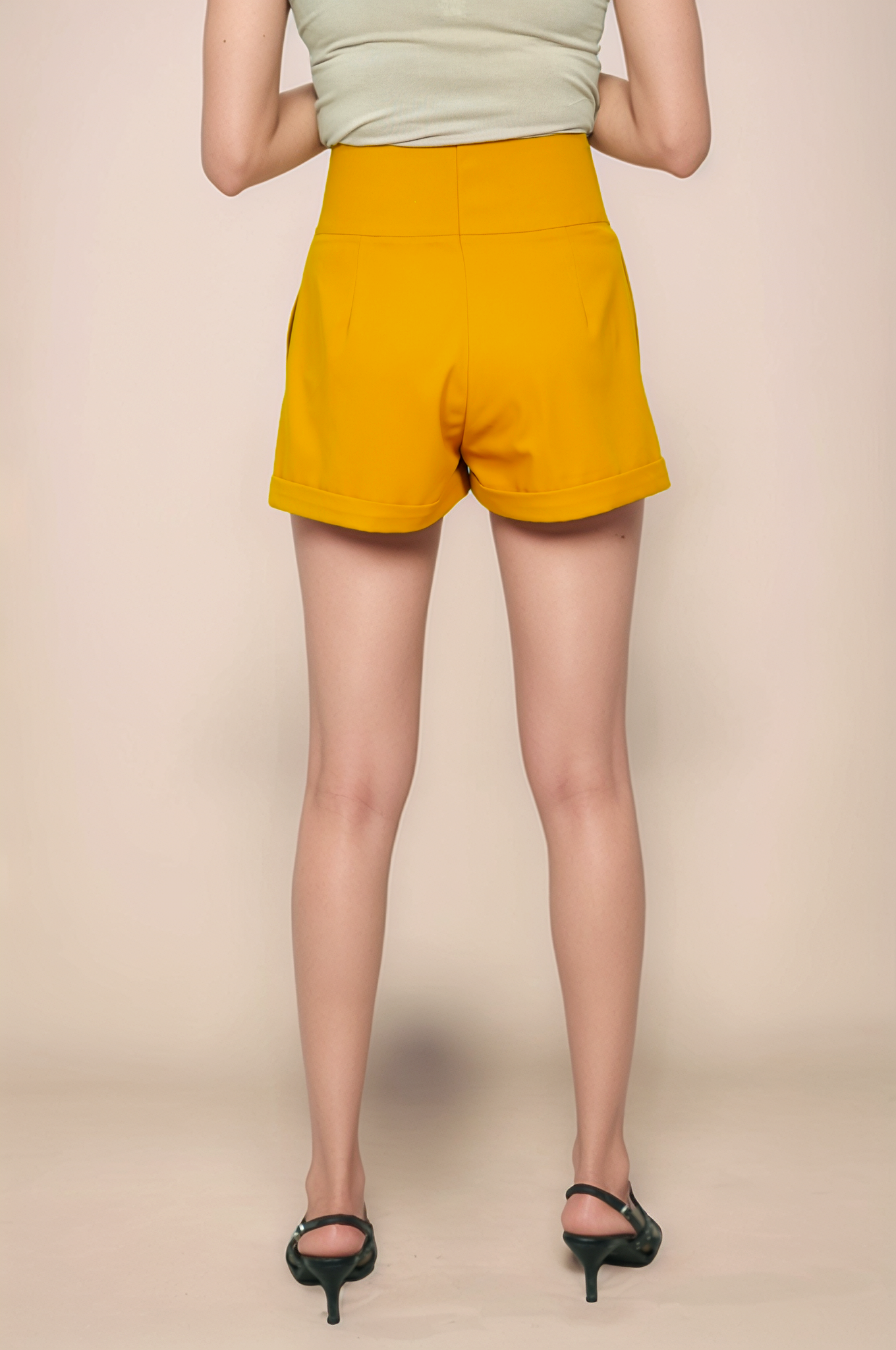 Mustard Yellow Halter Jacket Short Co-ord Suit