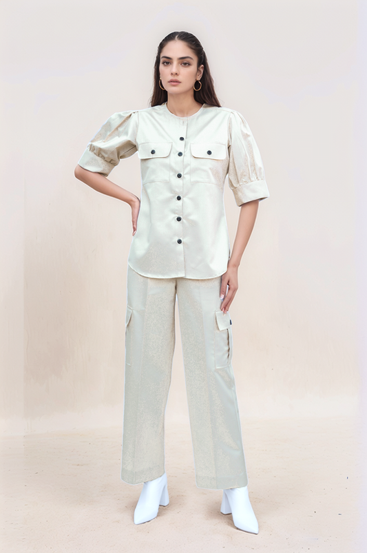 Beige Safari Women Jacket