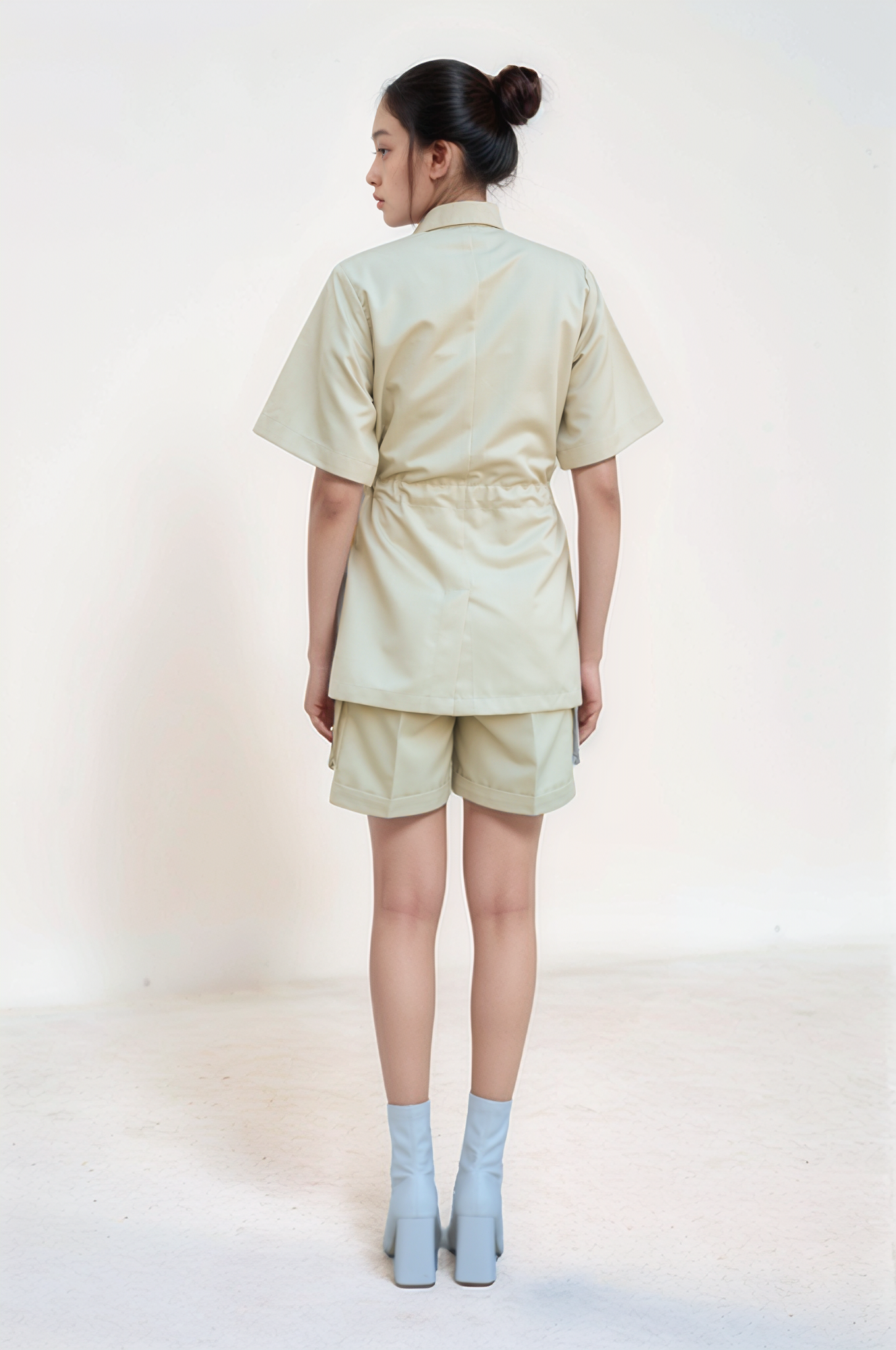 Beige Cargo Shorts