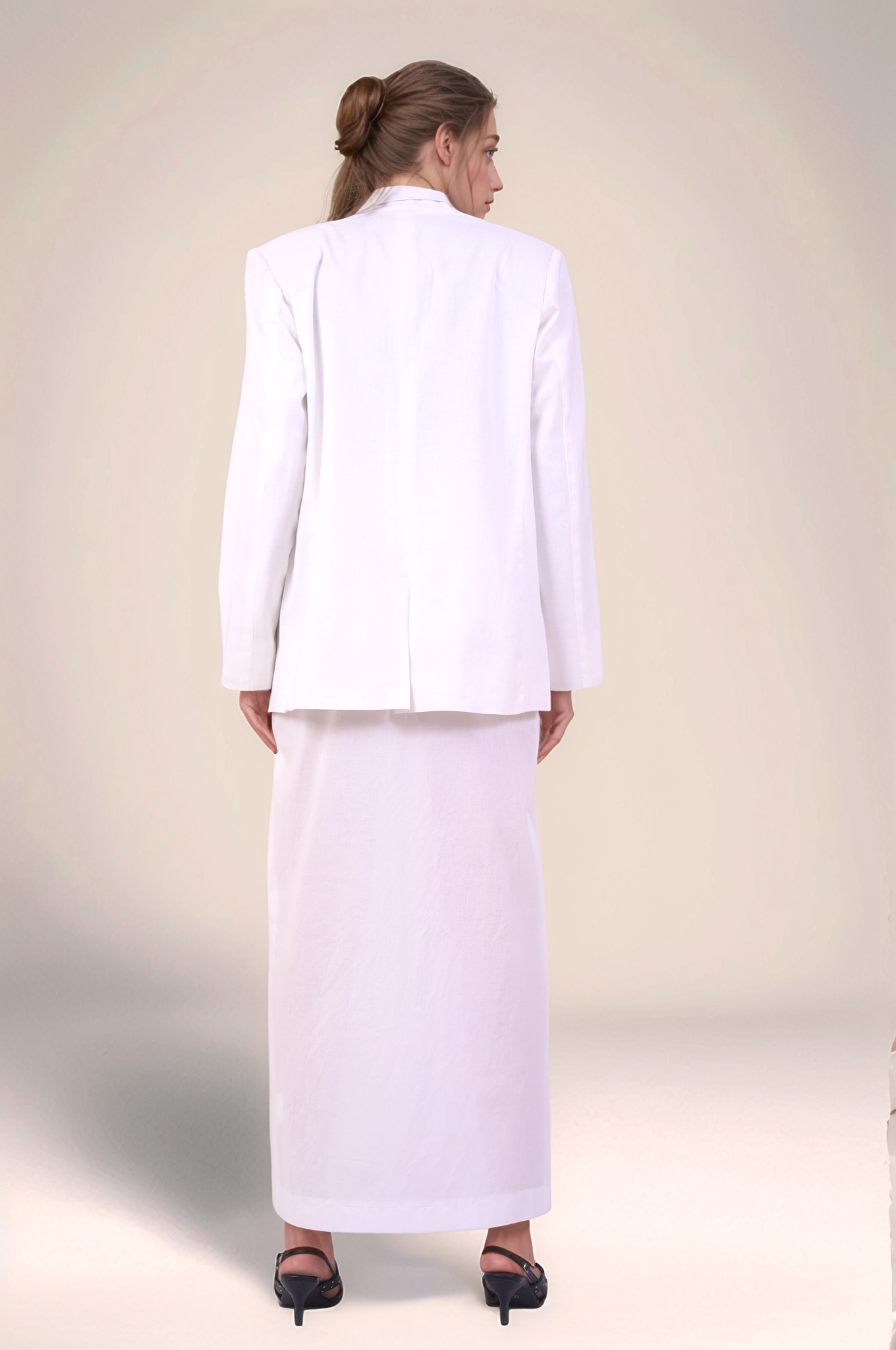 White Cotton Blazer