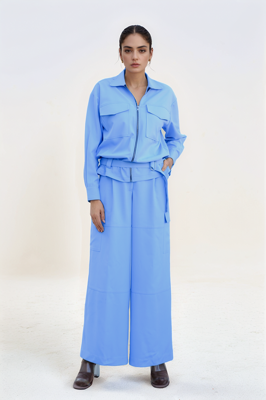 Lilac Zipper Jacket Co-ord Suit