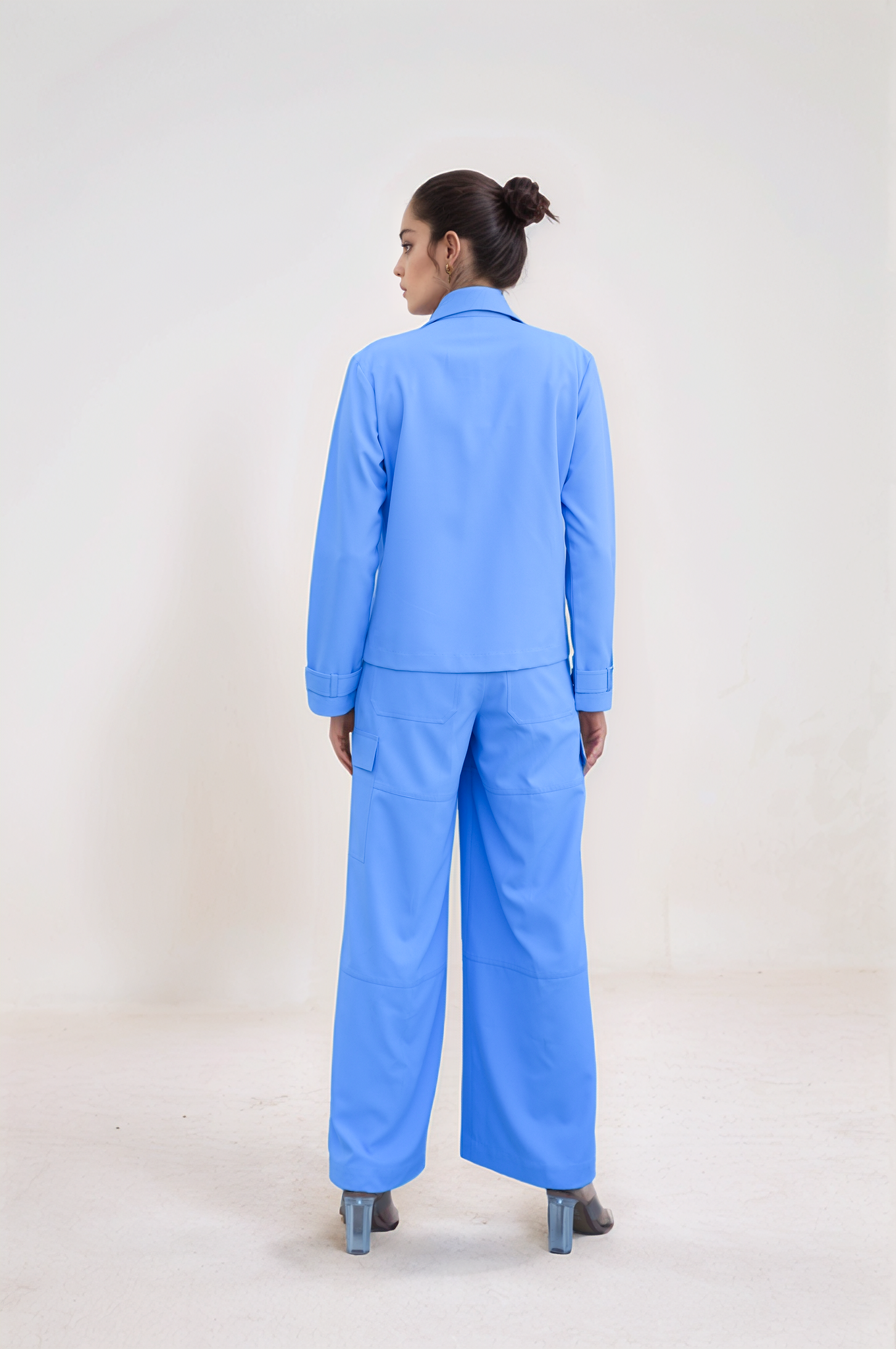 Lilac Overlapped Jacket Co-ord Suit