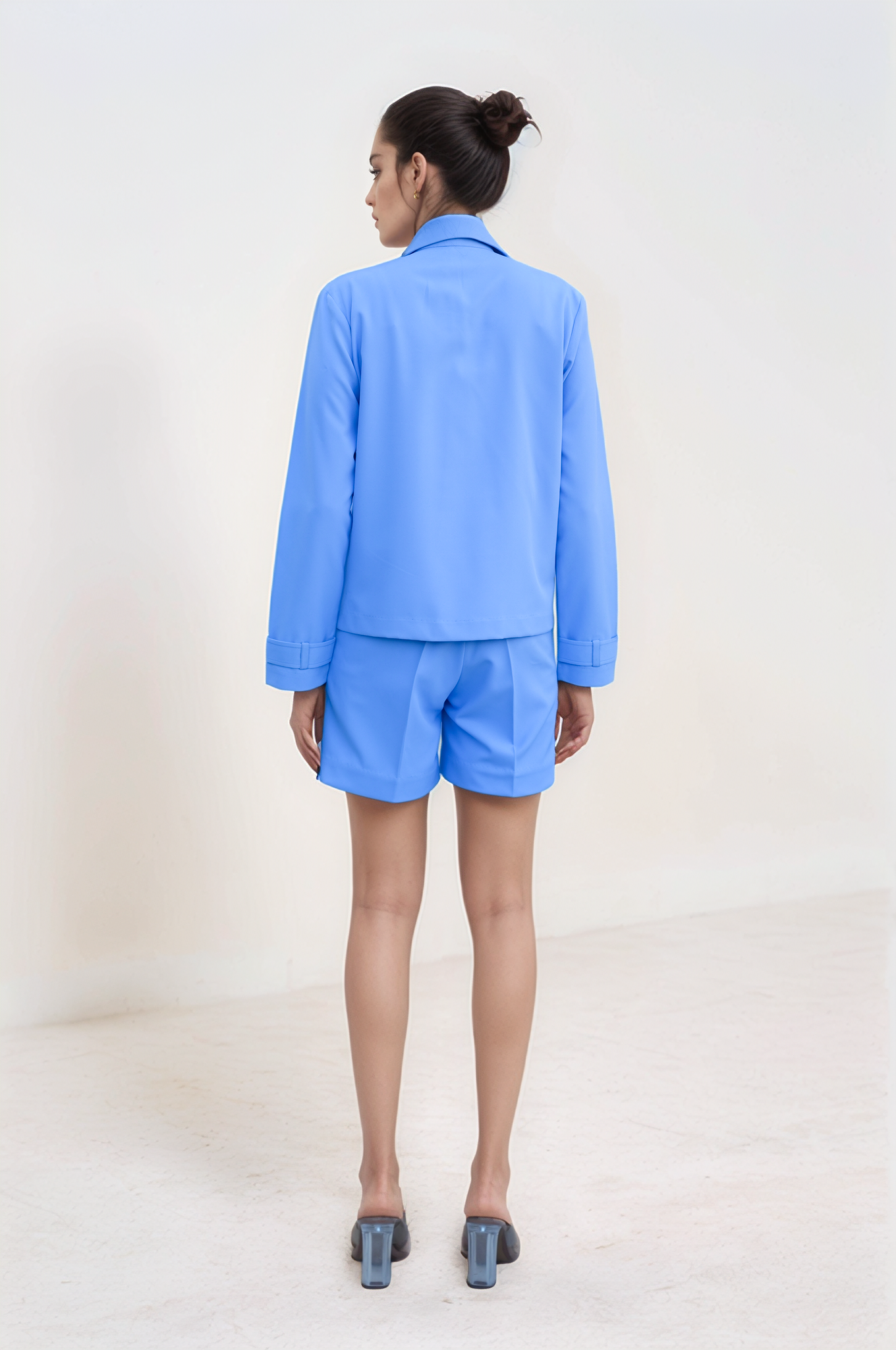 Lilac Pleated Shorts
