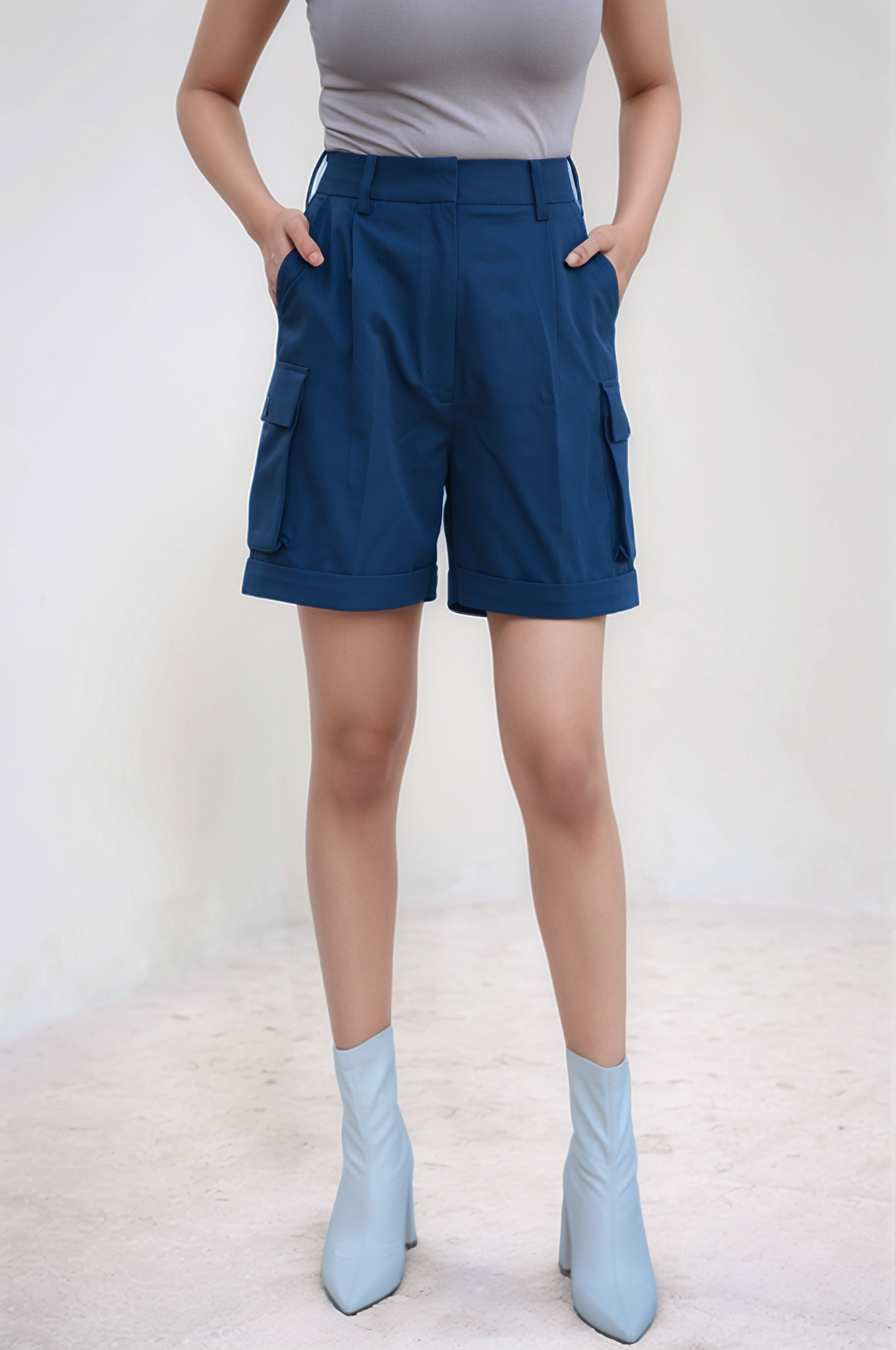 Blue Cargo Shorts