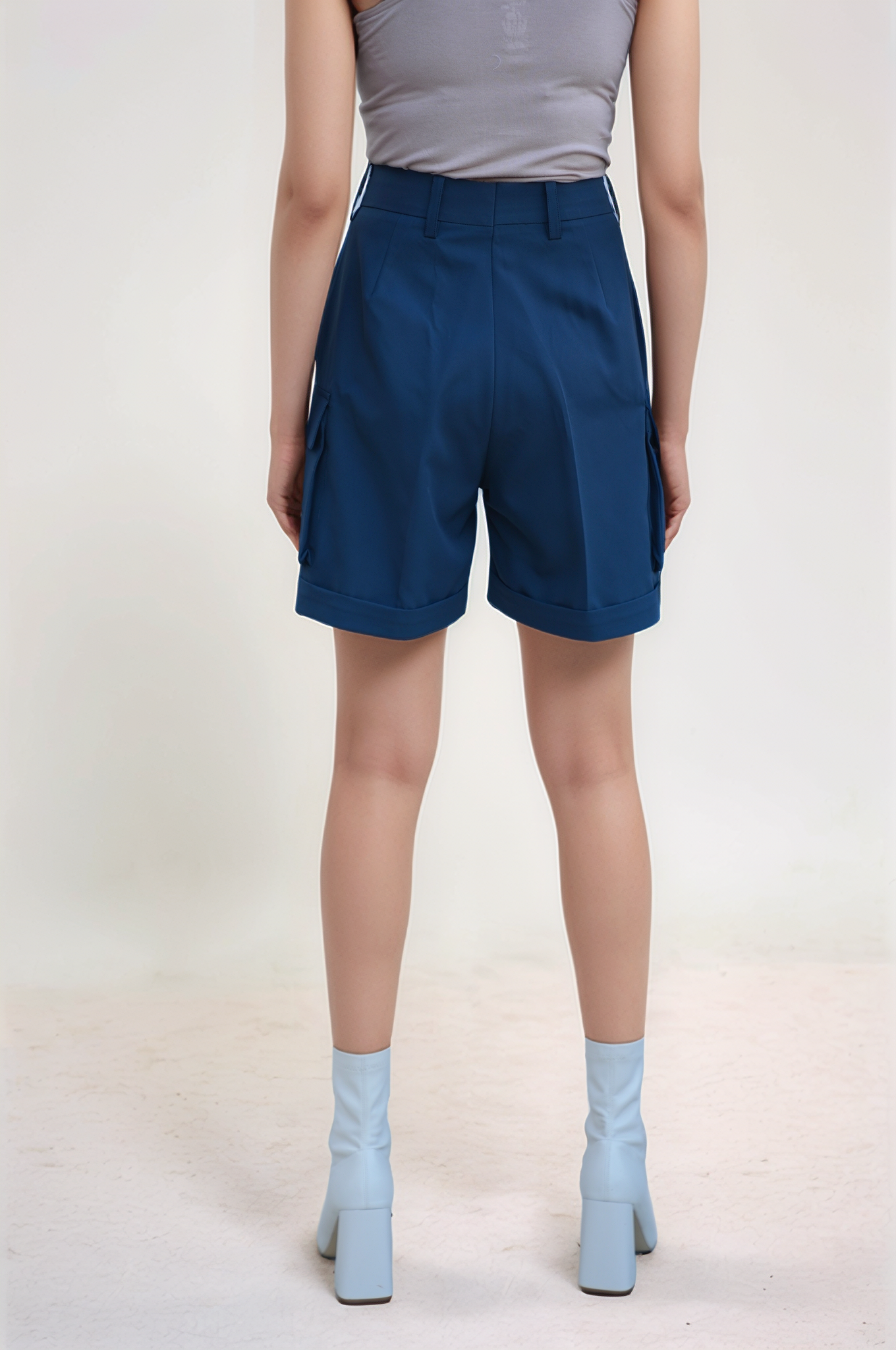 Blue Cargo Shorts