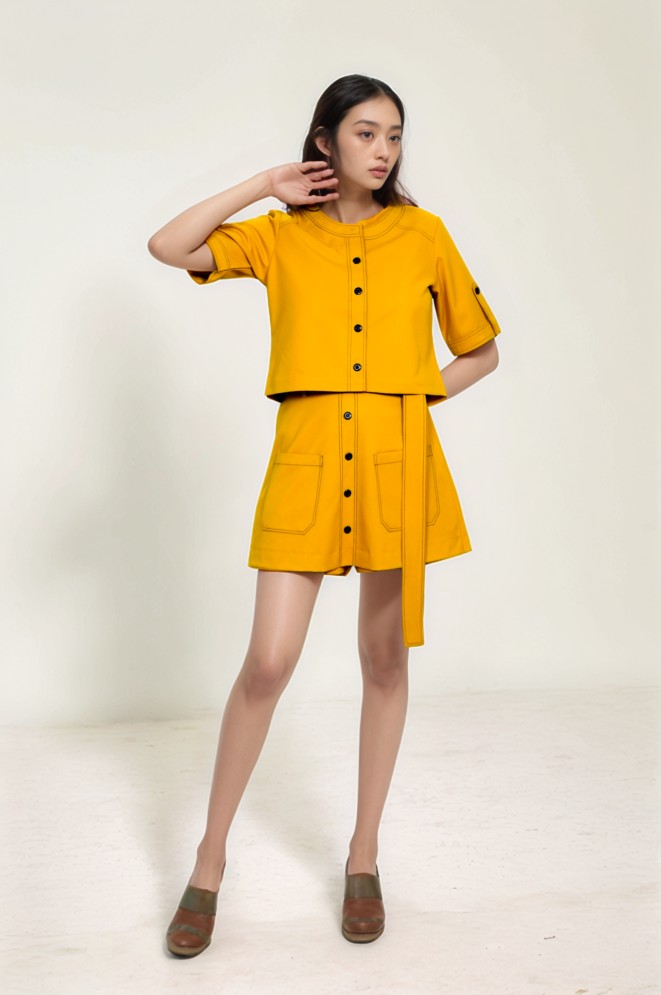 Turmeric Yellow Skorts