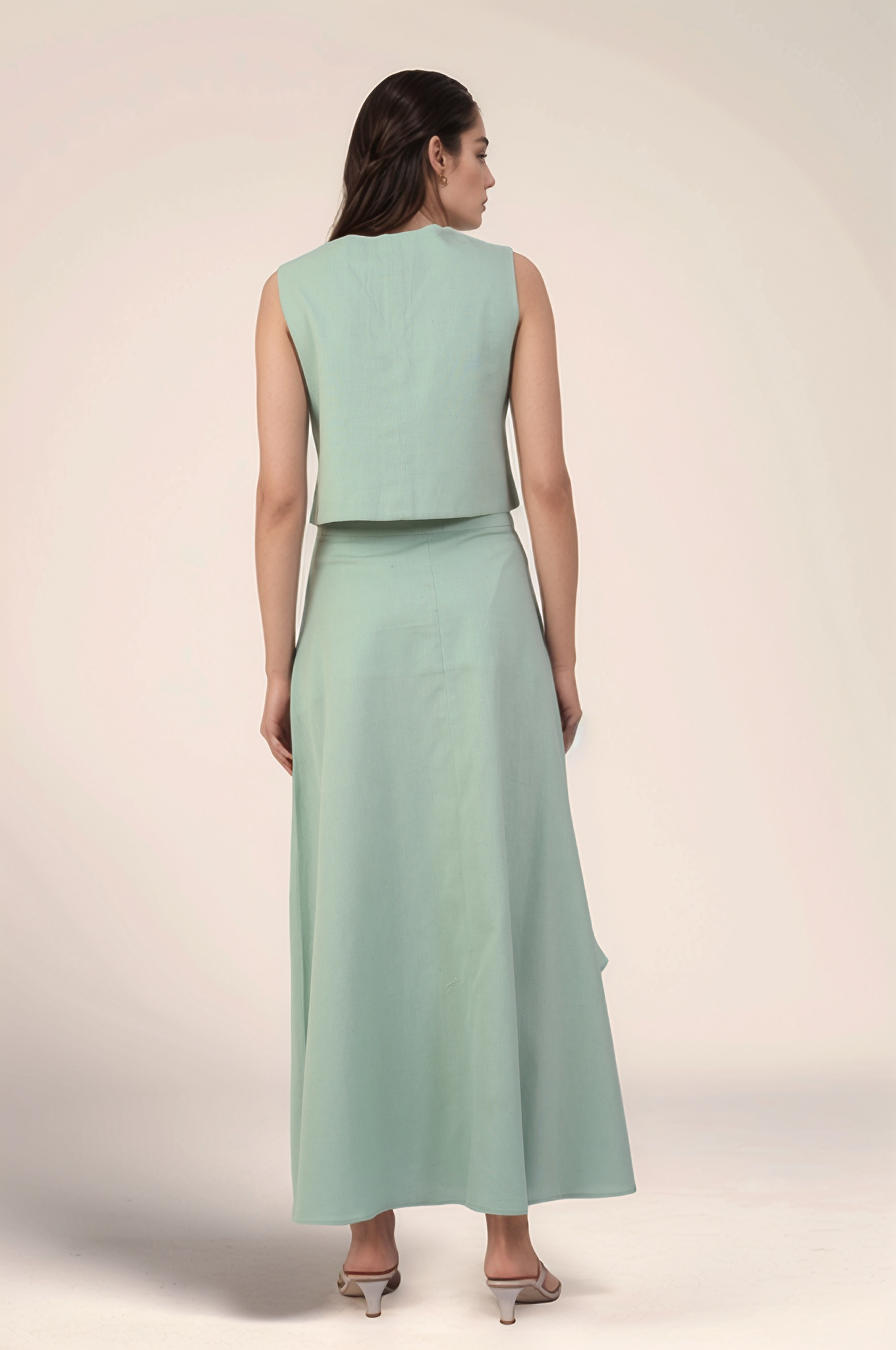 Pastel Green Cotton Waistcoat