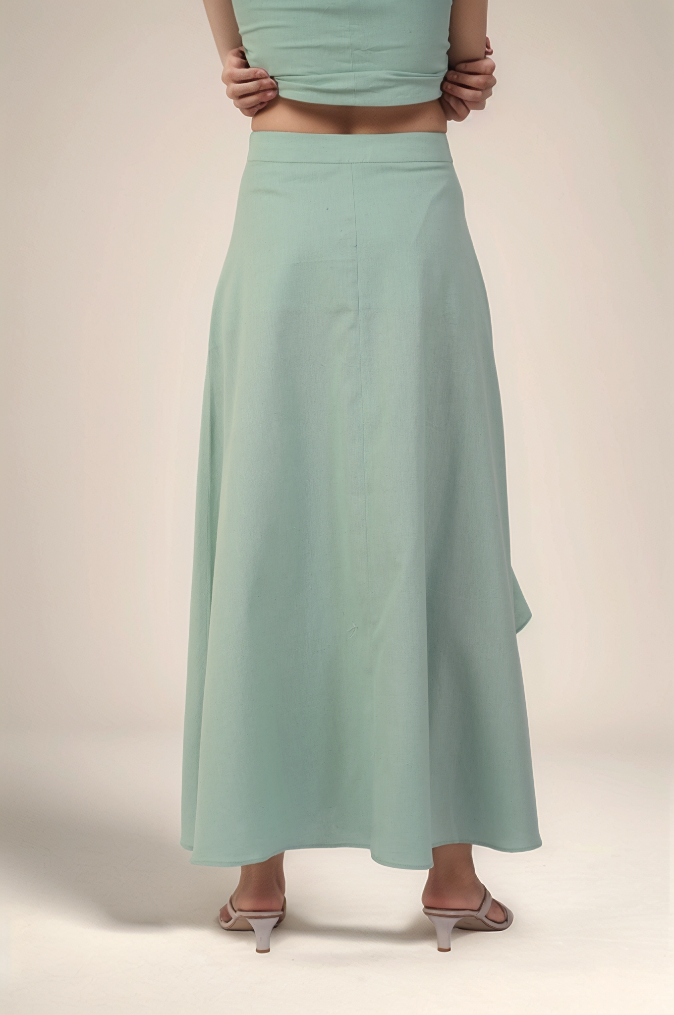 Pastel Green Cotton Waistcoat Co-ord suit