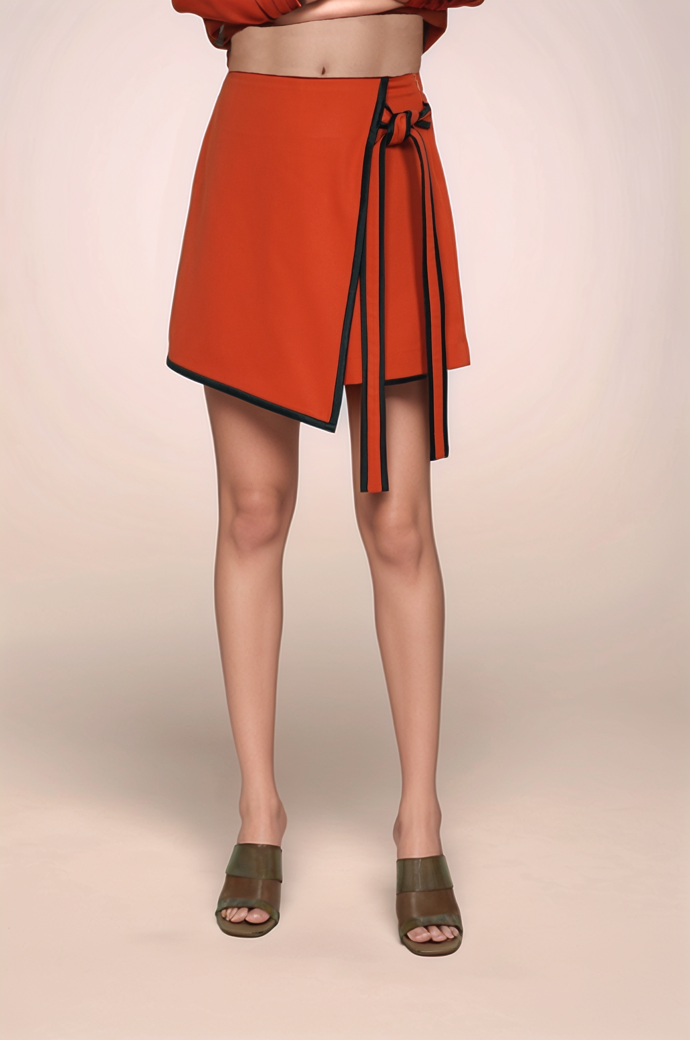 Orange Crop waistcoat-Skort Co-ord suit