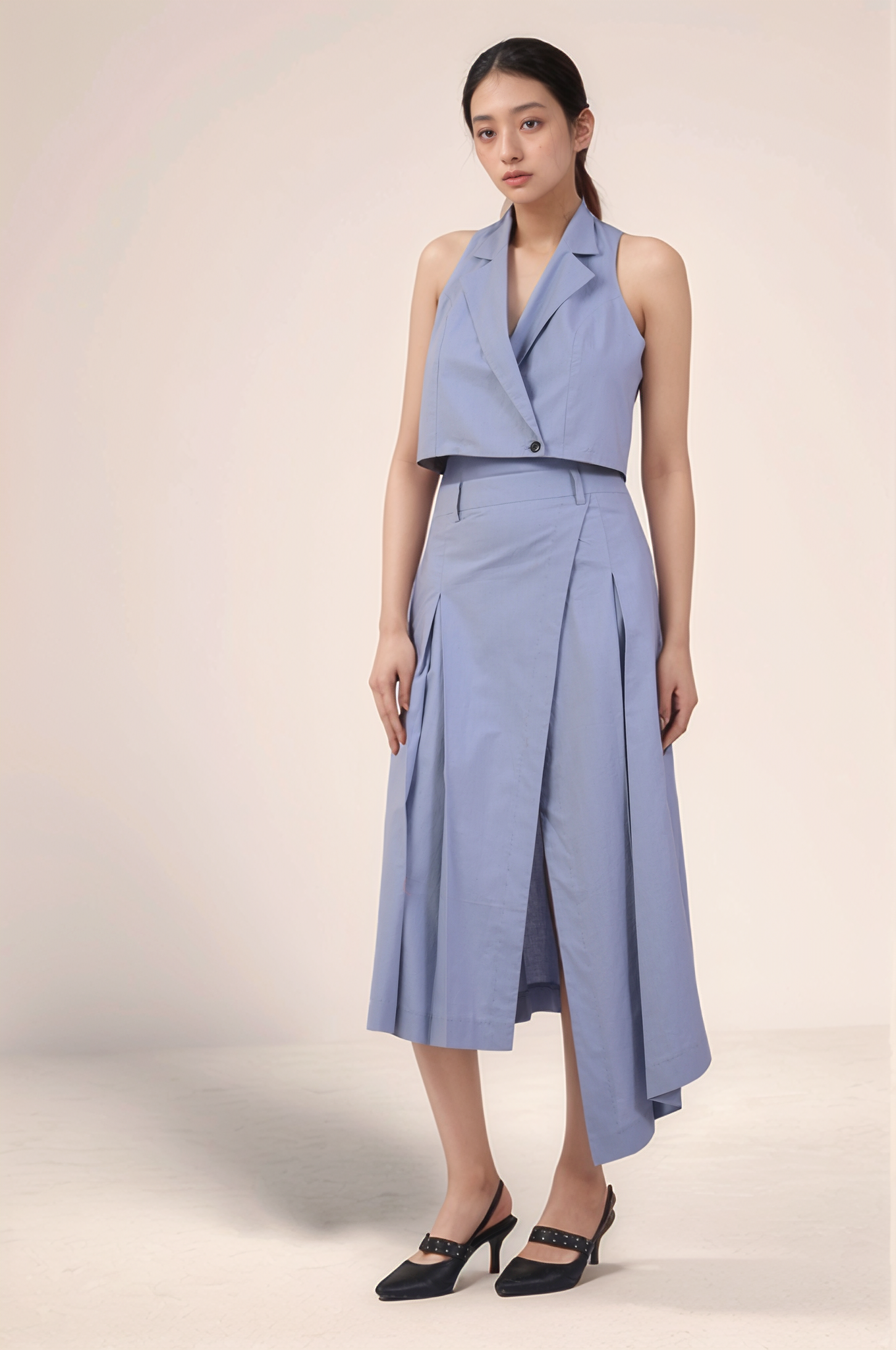 Cadet Grey Halter Jacket