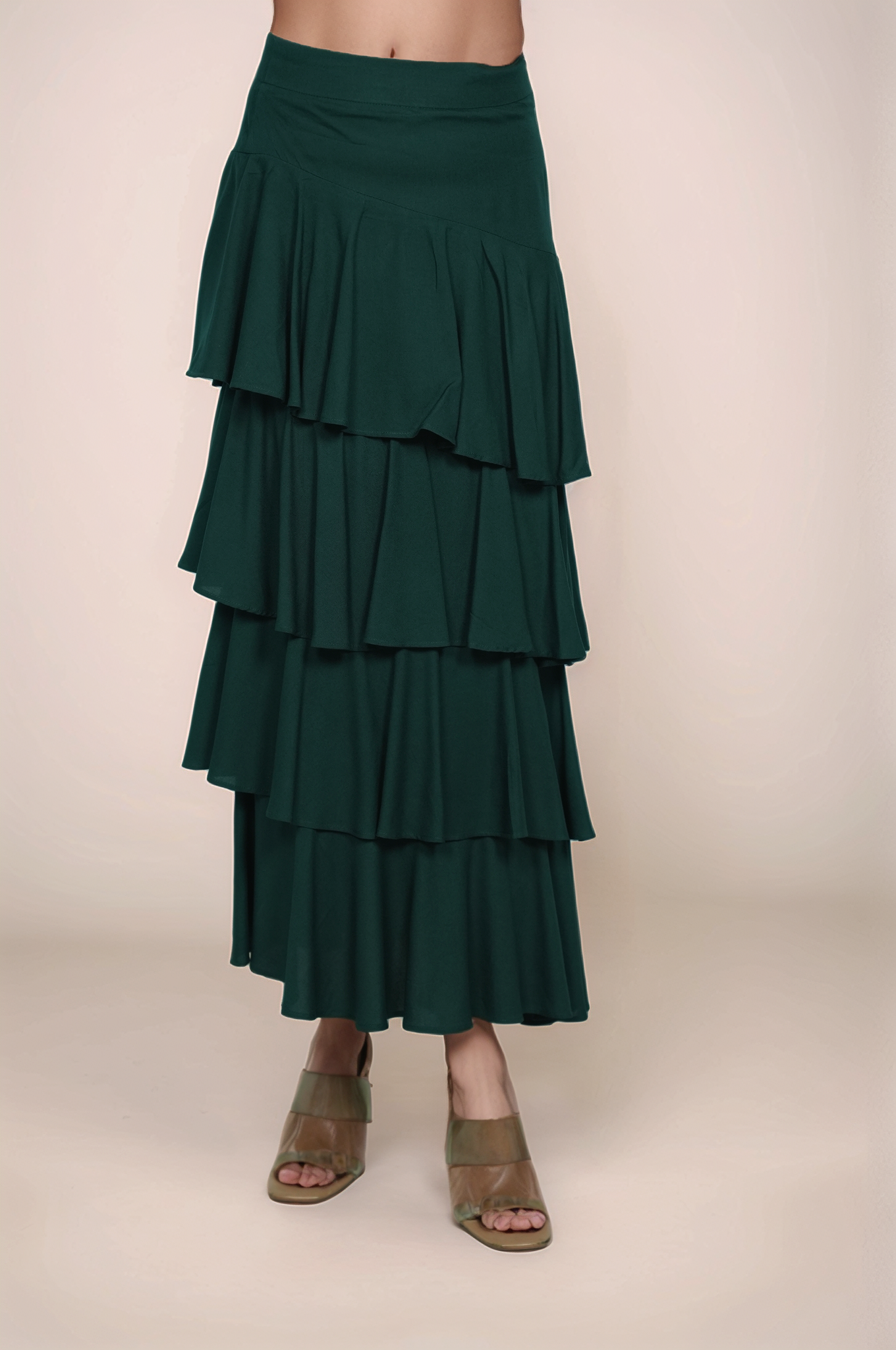 Green Layered Skirt