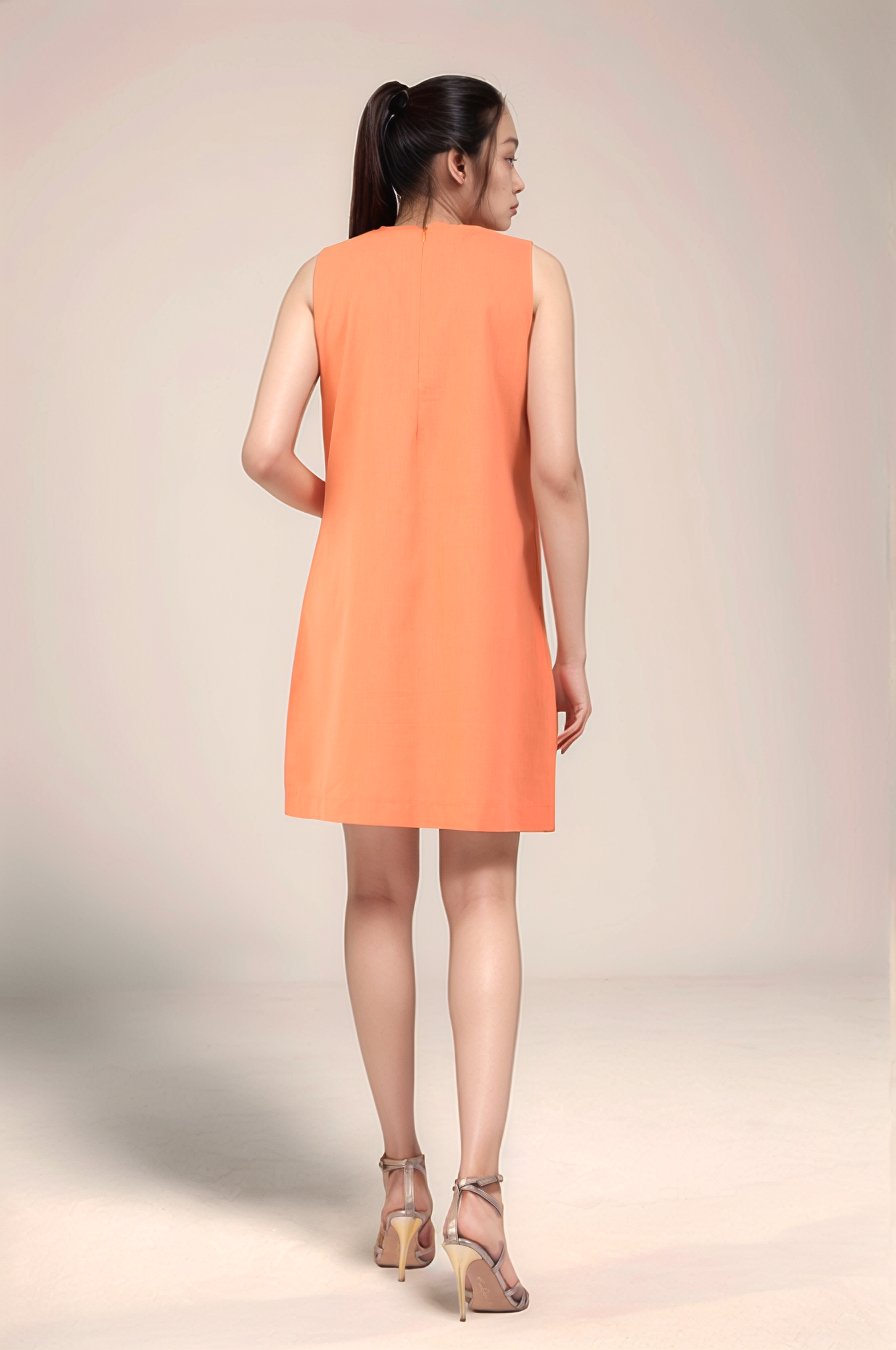 Pastel Orange Cotton Dress