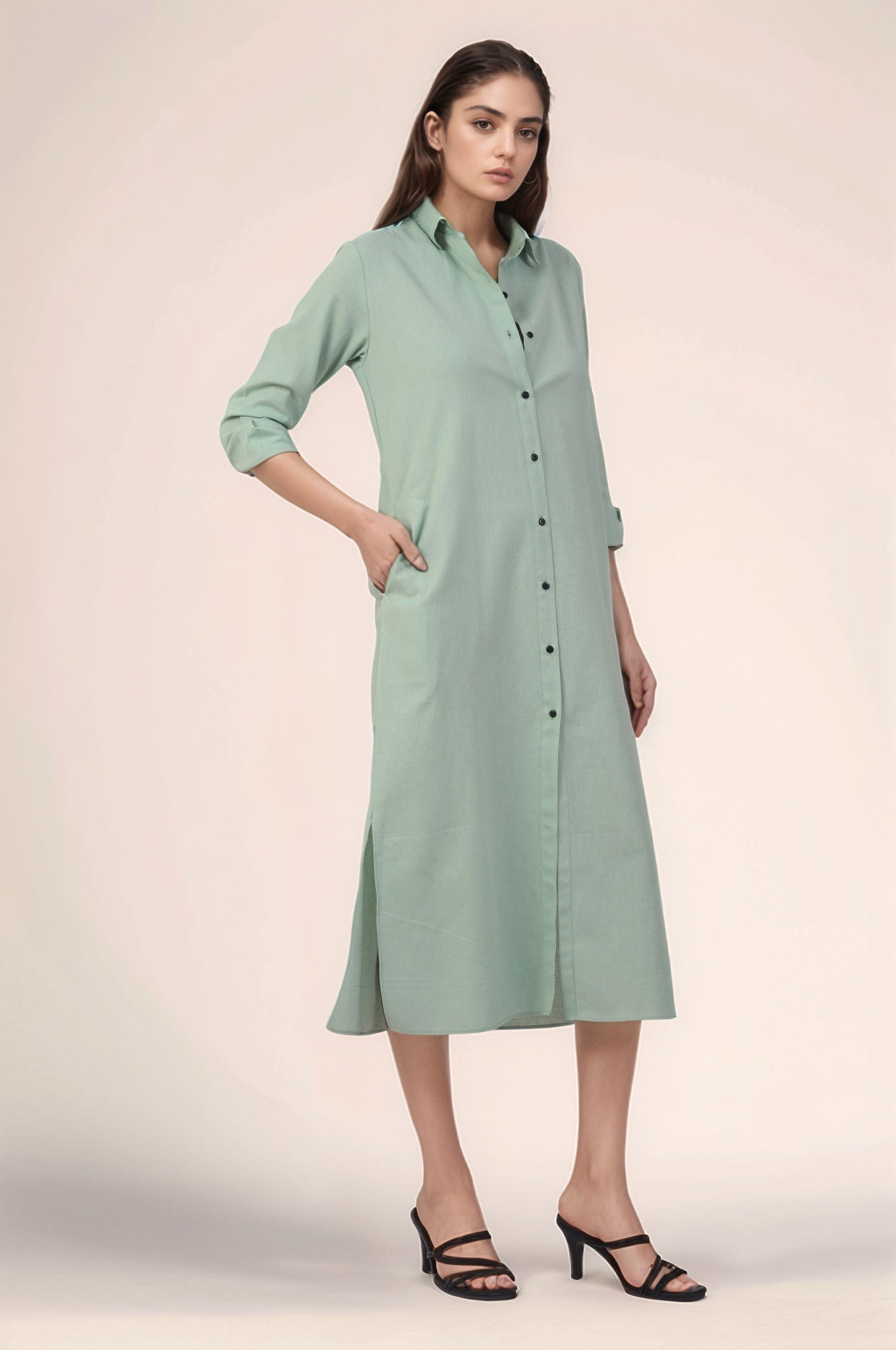 Pastel Green Cotton Dress