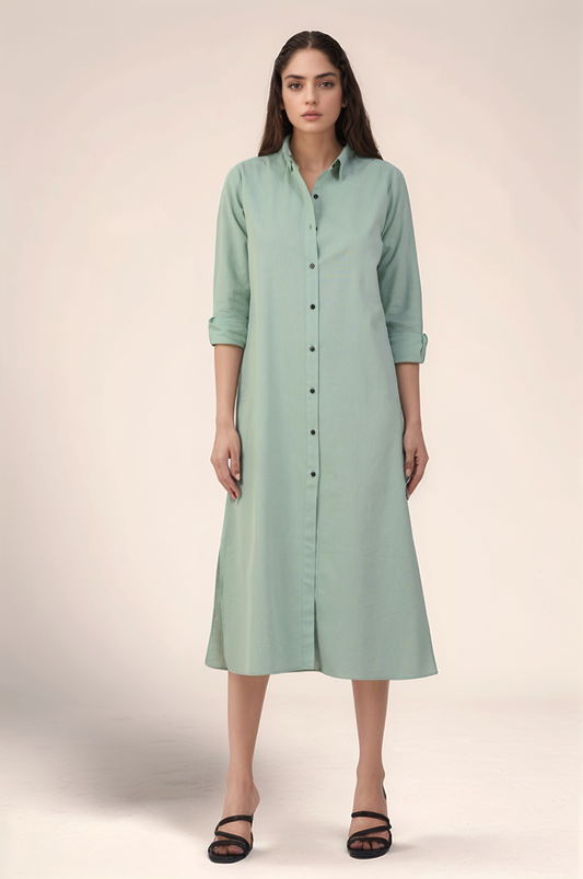 Pastel Green Cotton Dress