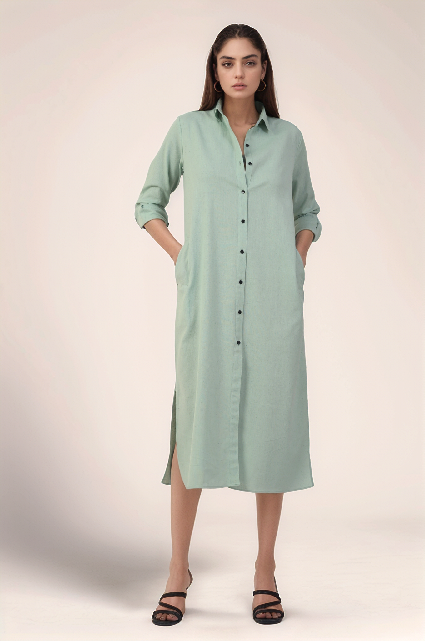 Pastel Green Cotton Dress