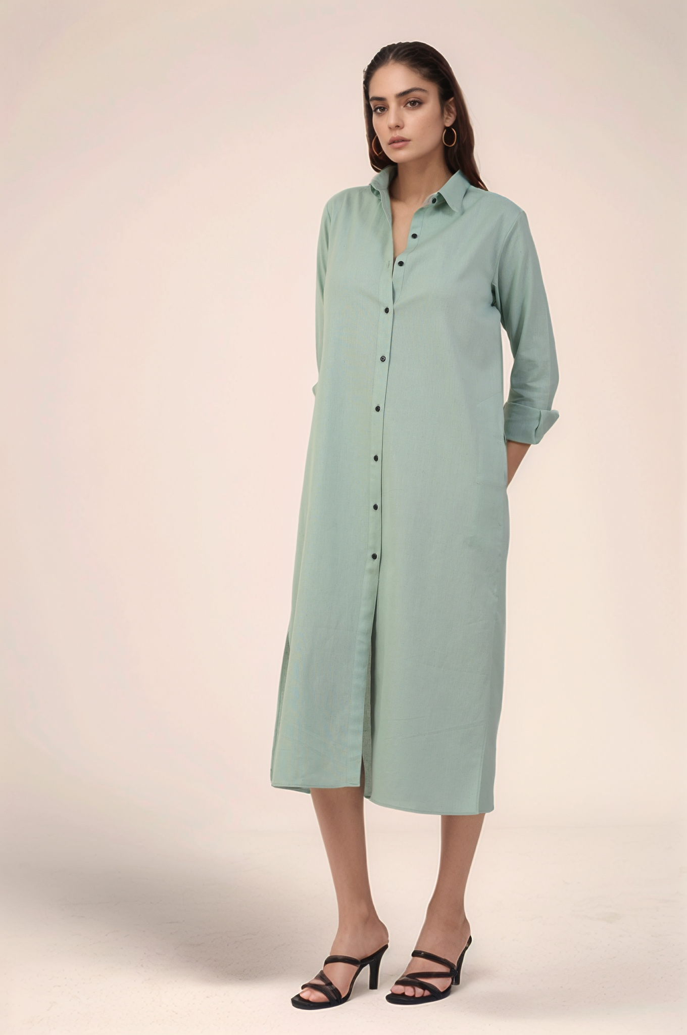 Pastel Green Cotton Dress