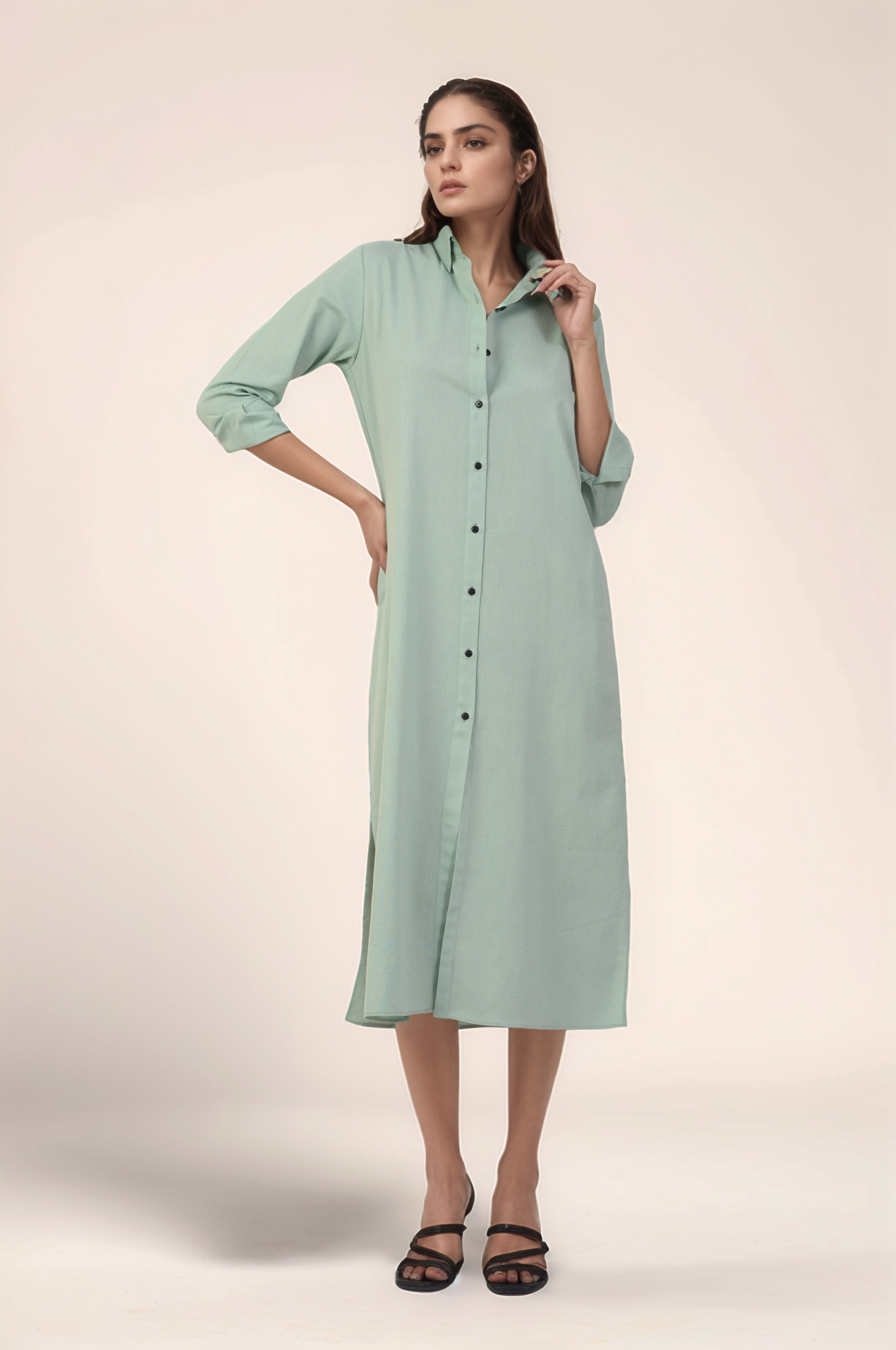 Pastel Green Cotton Dress