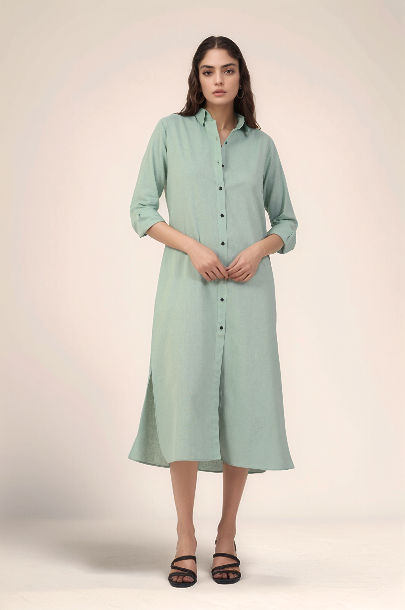 Pastel Green Cotton Dress