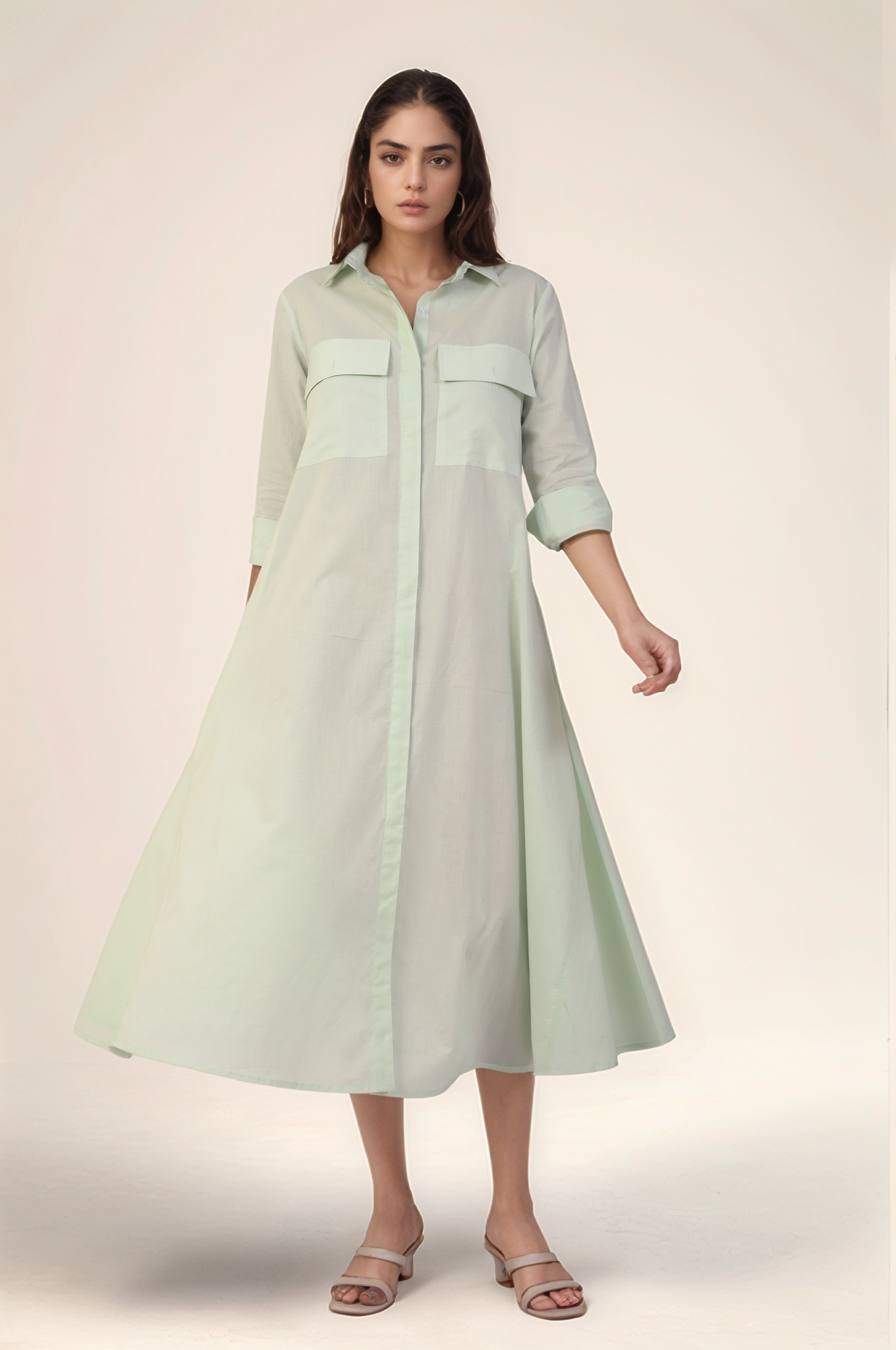Mint Green Cotton Dress
