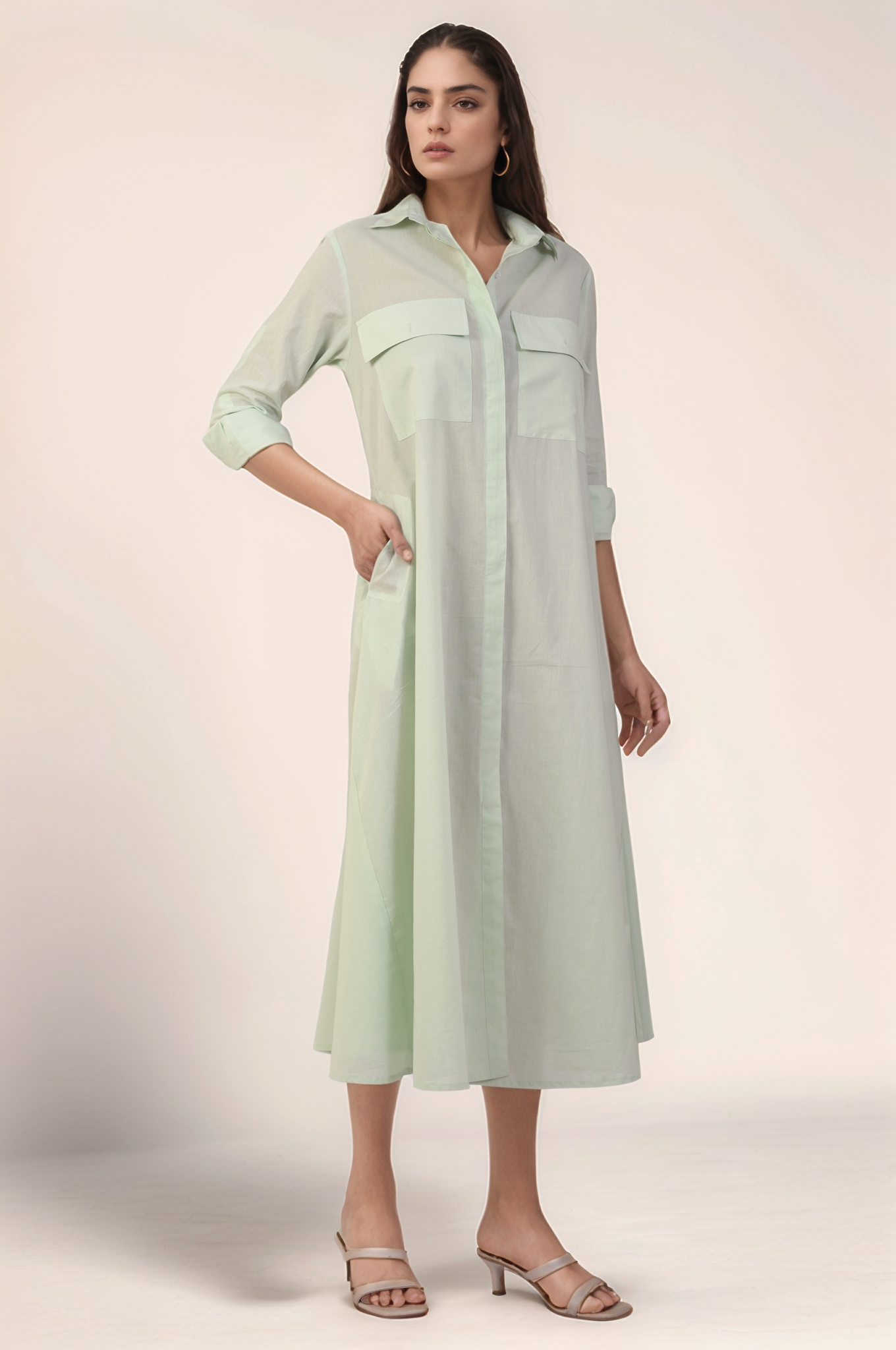 Mint Green Cotton Dress