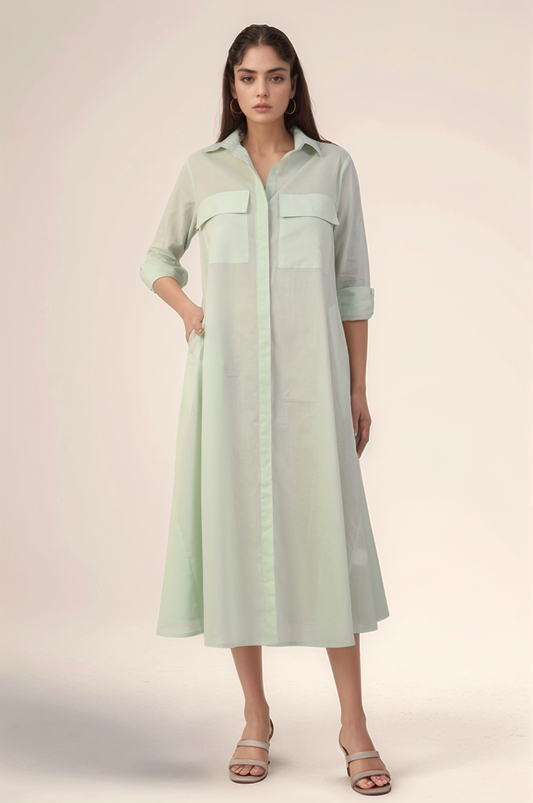 Mint Green Cotton Dress