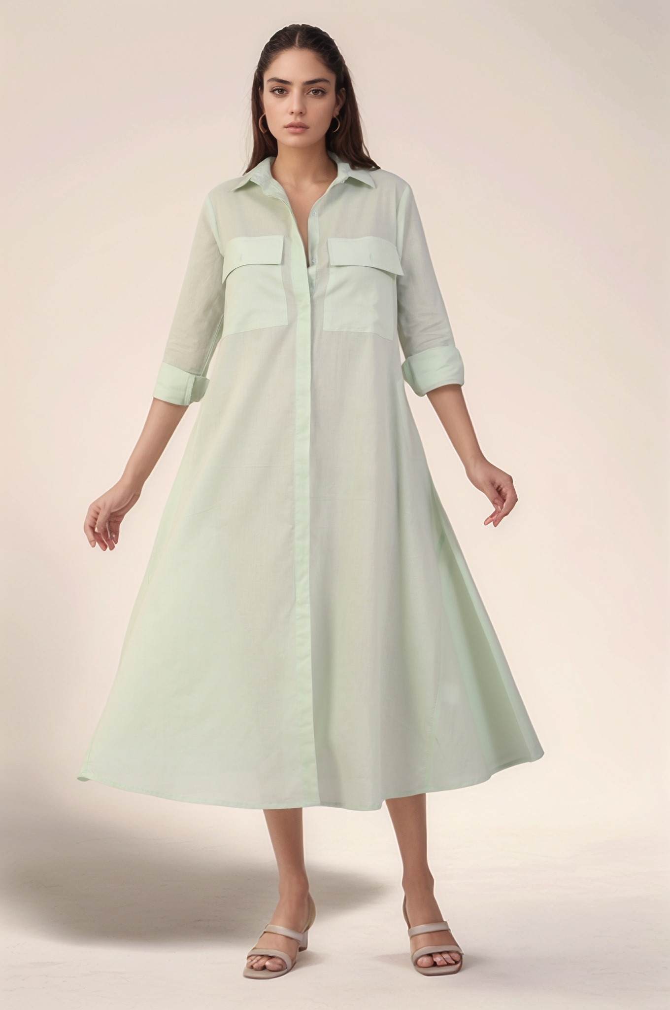 Mint Green Cotton Dress