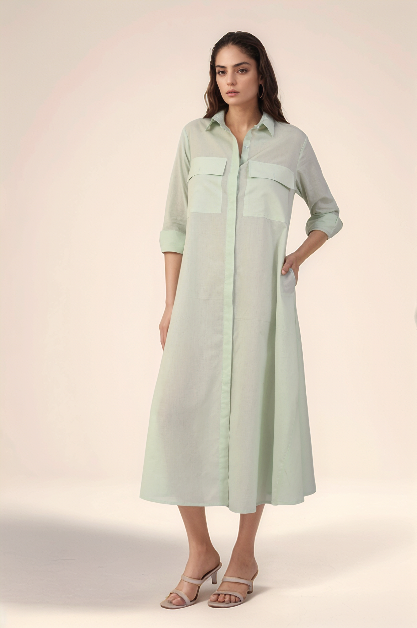 Mint Green Cotton Dress