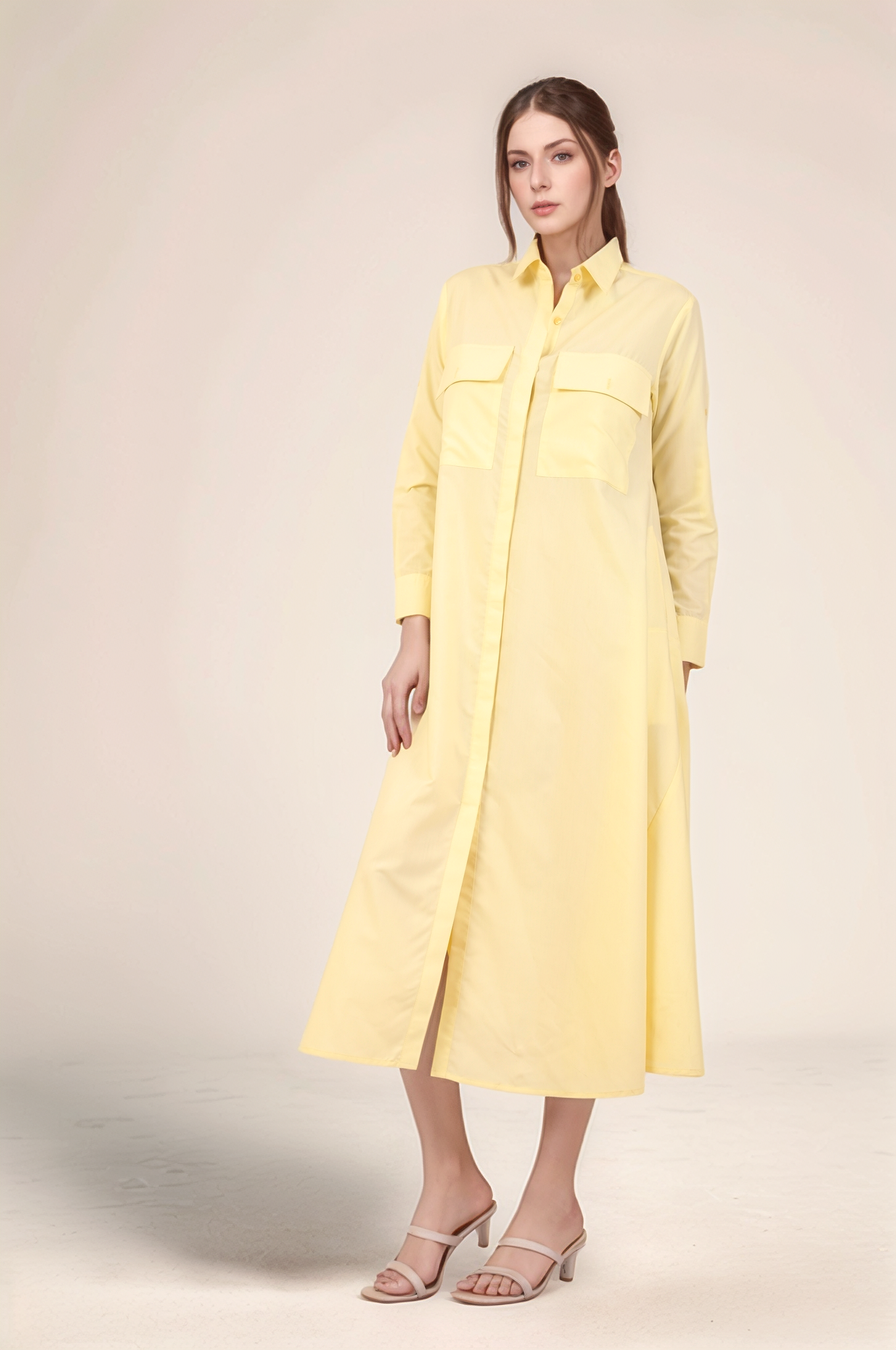 Pale Yellow Cotton Dress