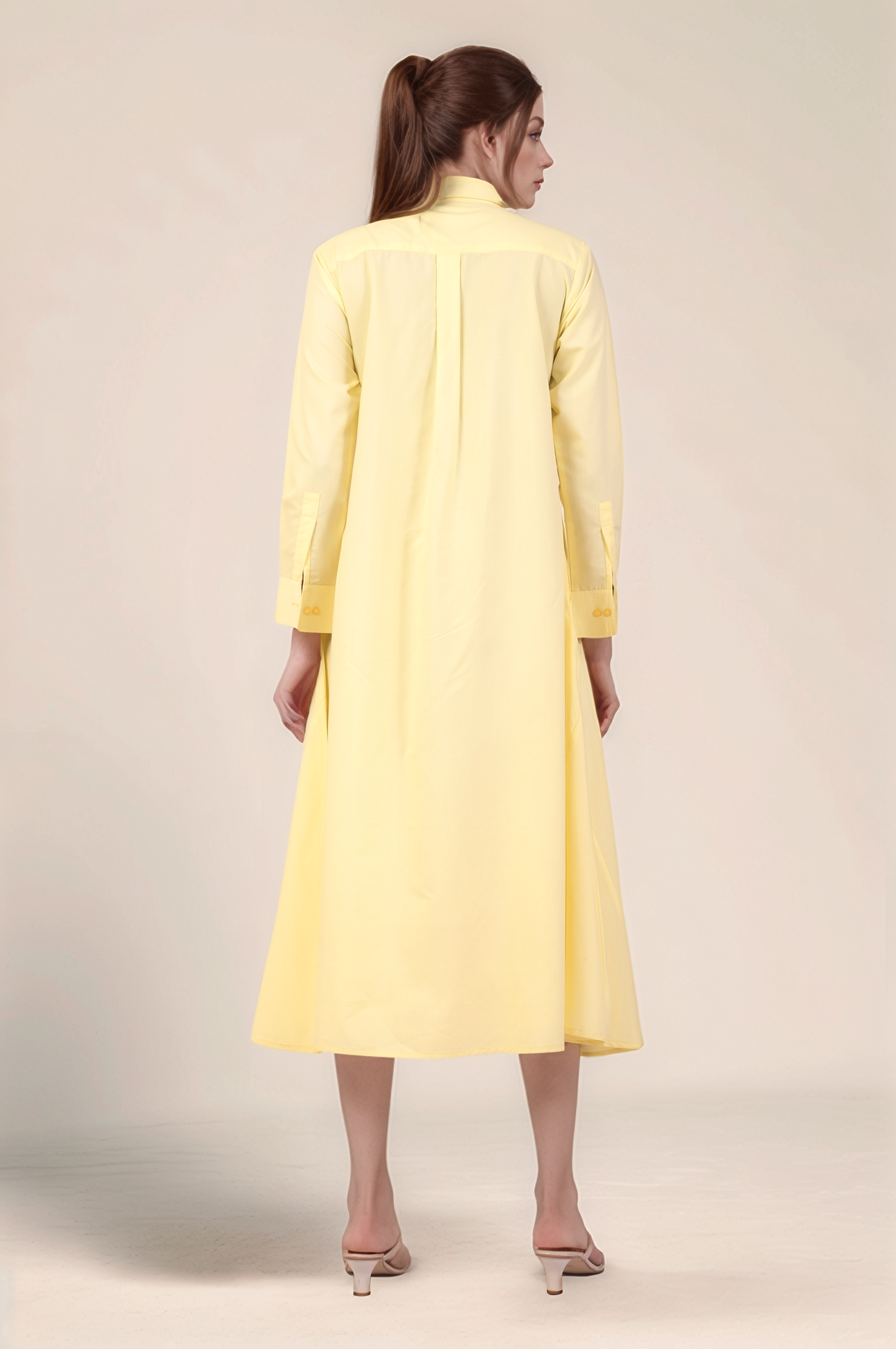 Pale Yellow Cotton Dress