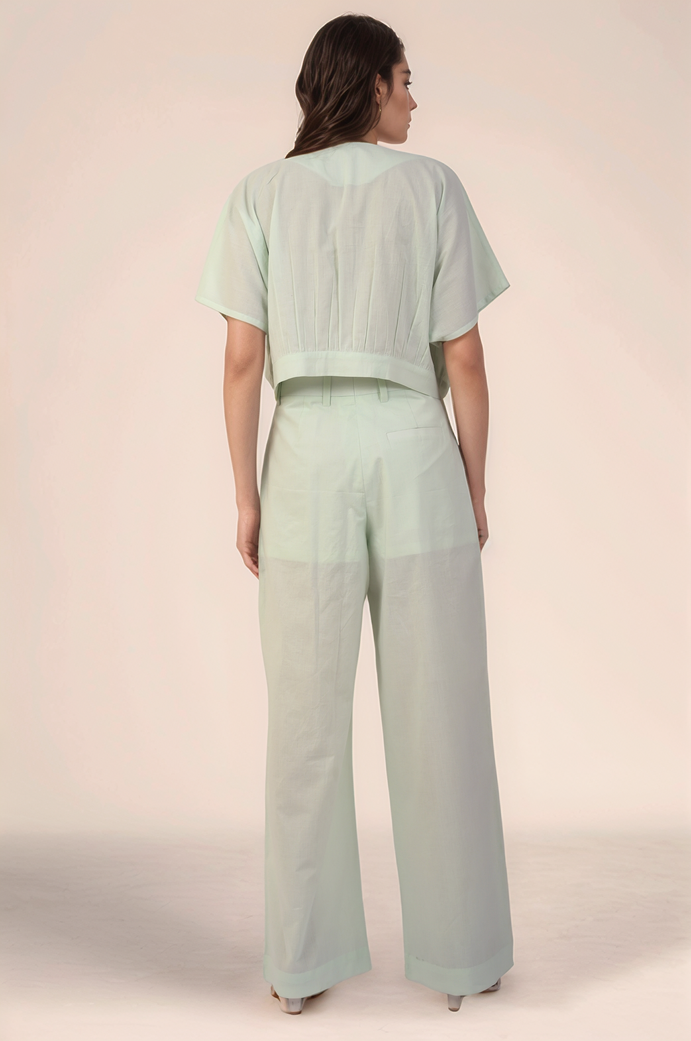 Mint Green Cotton Crop Top