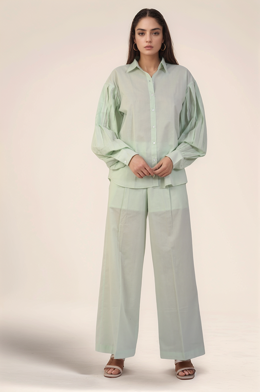 Mint Green Classy Cotton Shirt