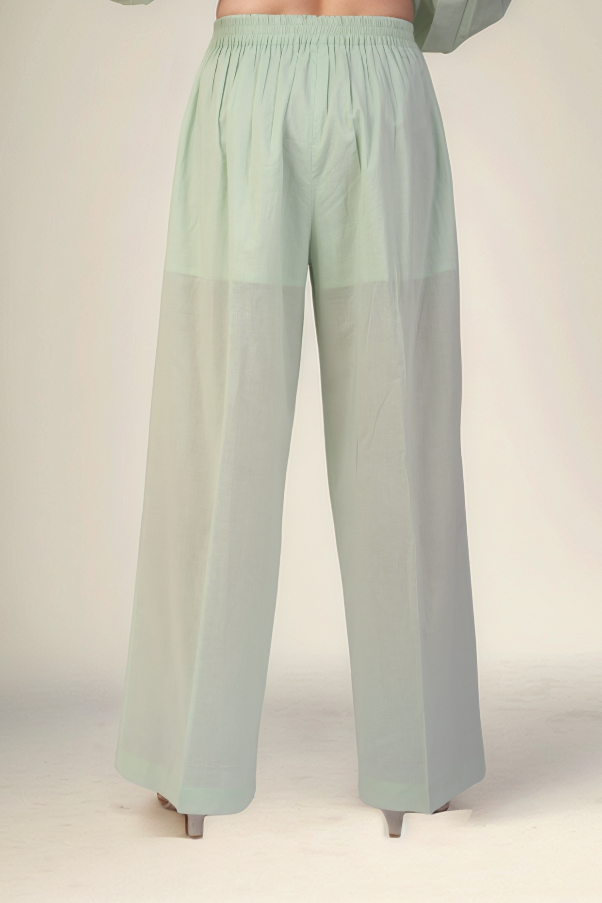 Mint Green Cotton Loose Trouser