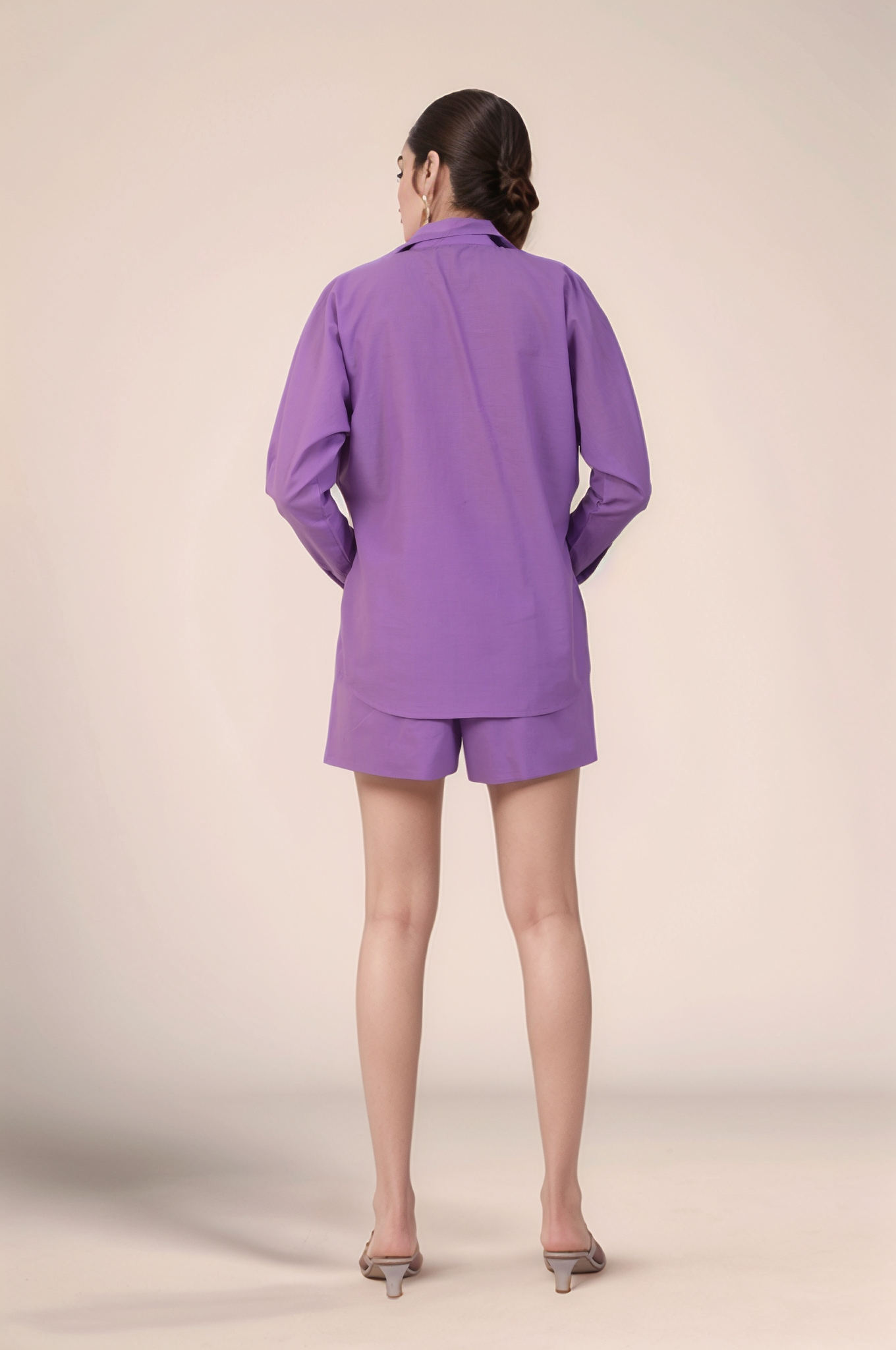 Lavender Batwing Sleeve Cotton Co-ord suit