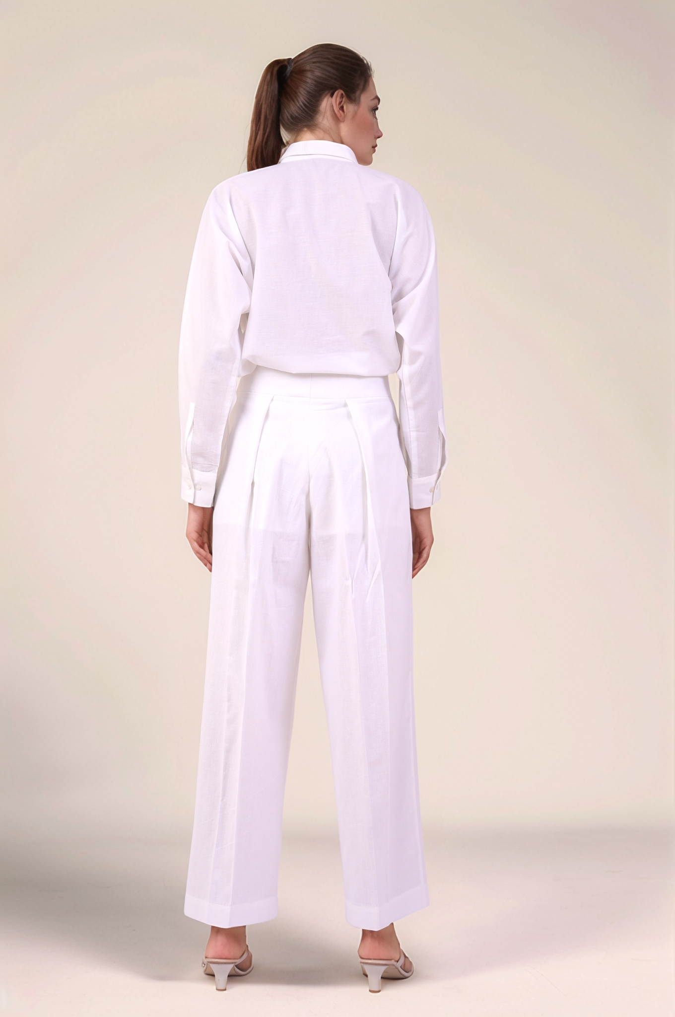 White Cotton Layered Shirt