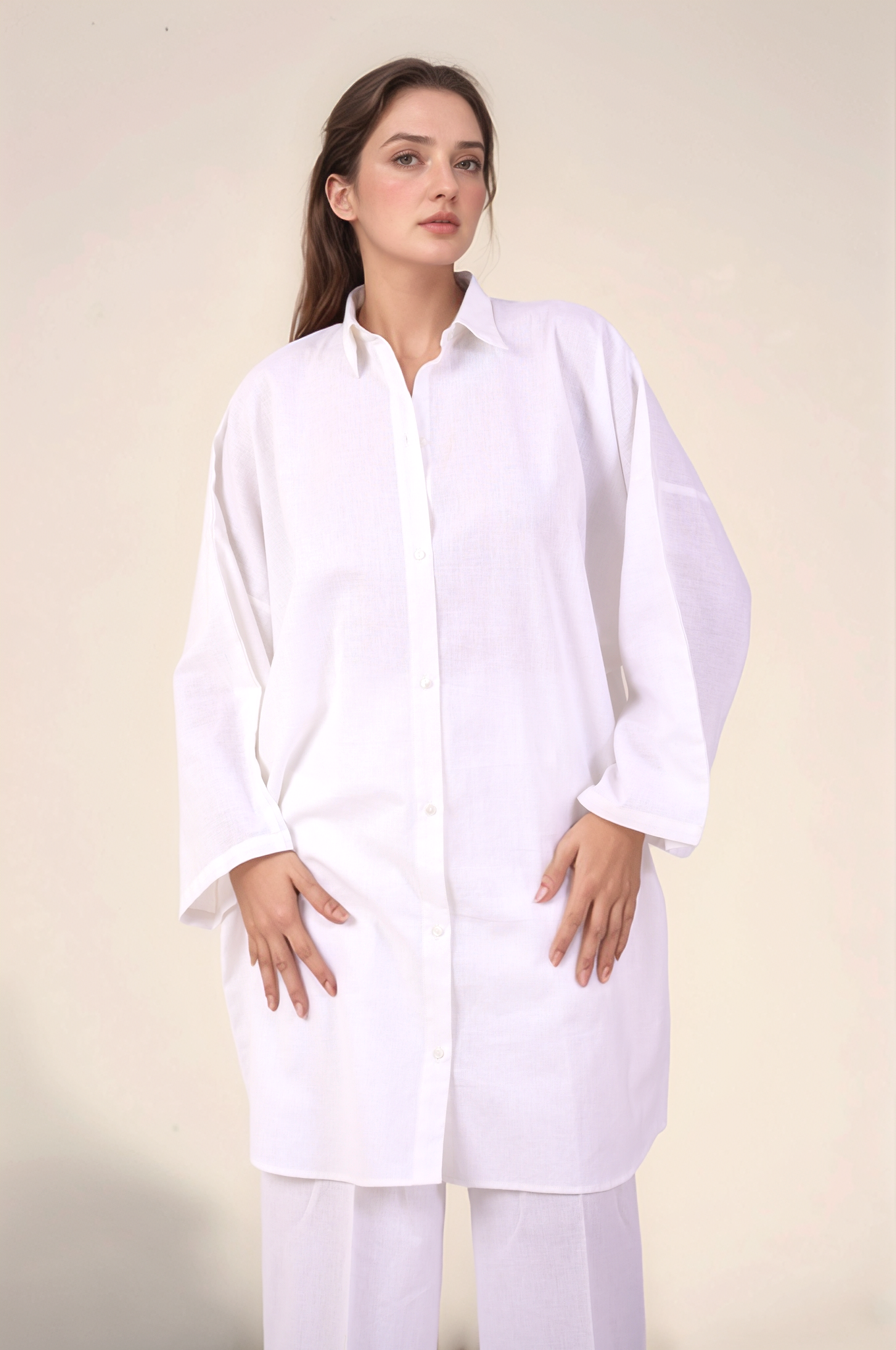 Oversized tunic Cotton Shirt