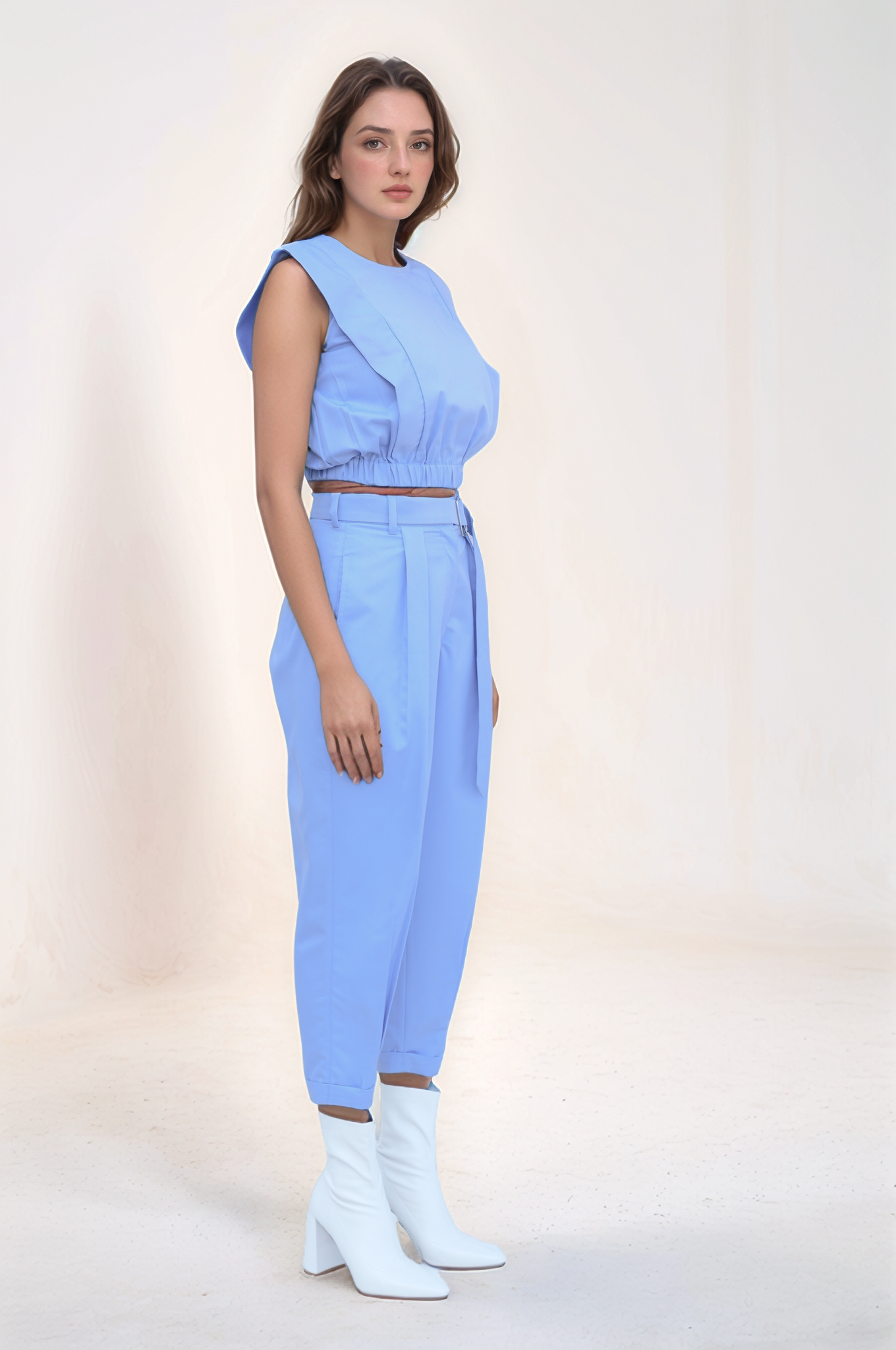 Lilac Blue Cropped Pant