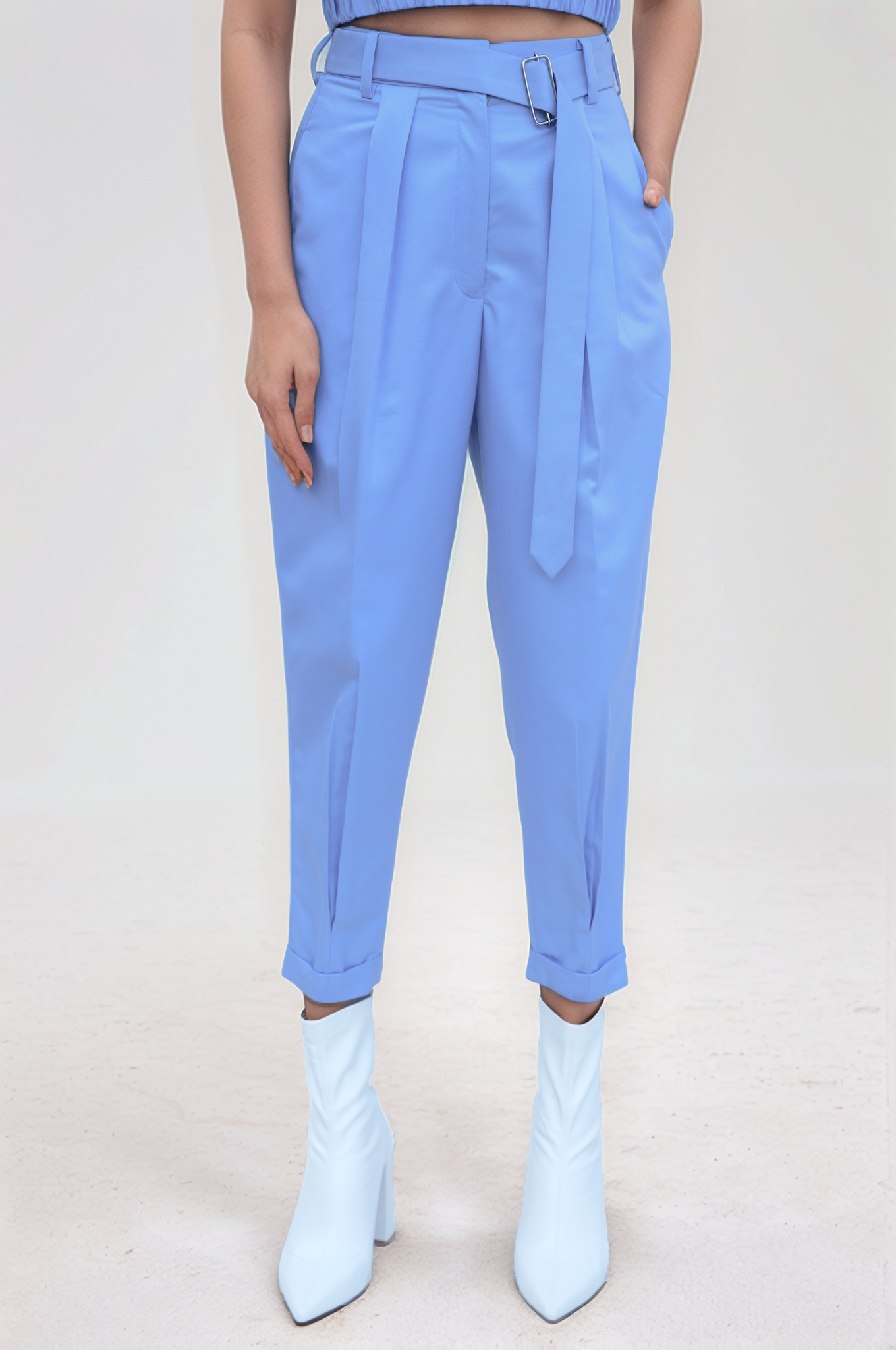 Lilac Blue Cropped Pant