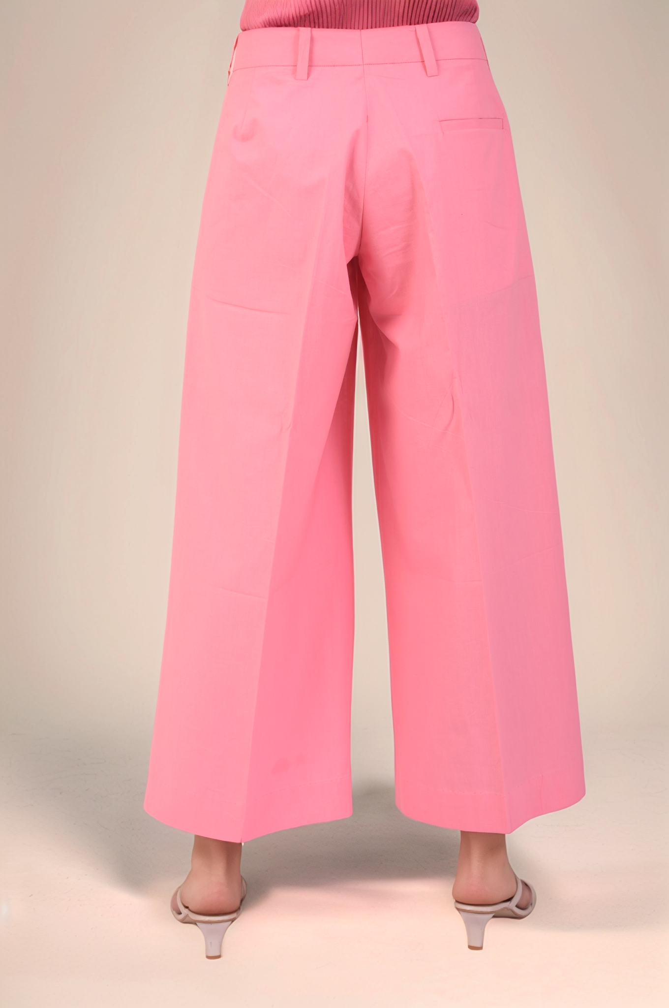 Pink Loose Cotton Trouser