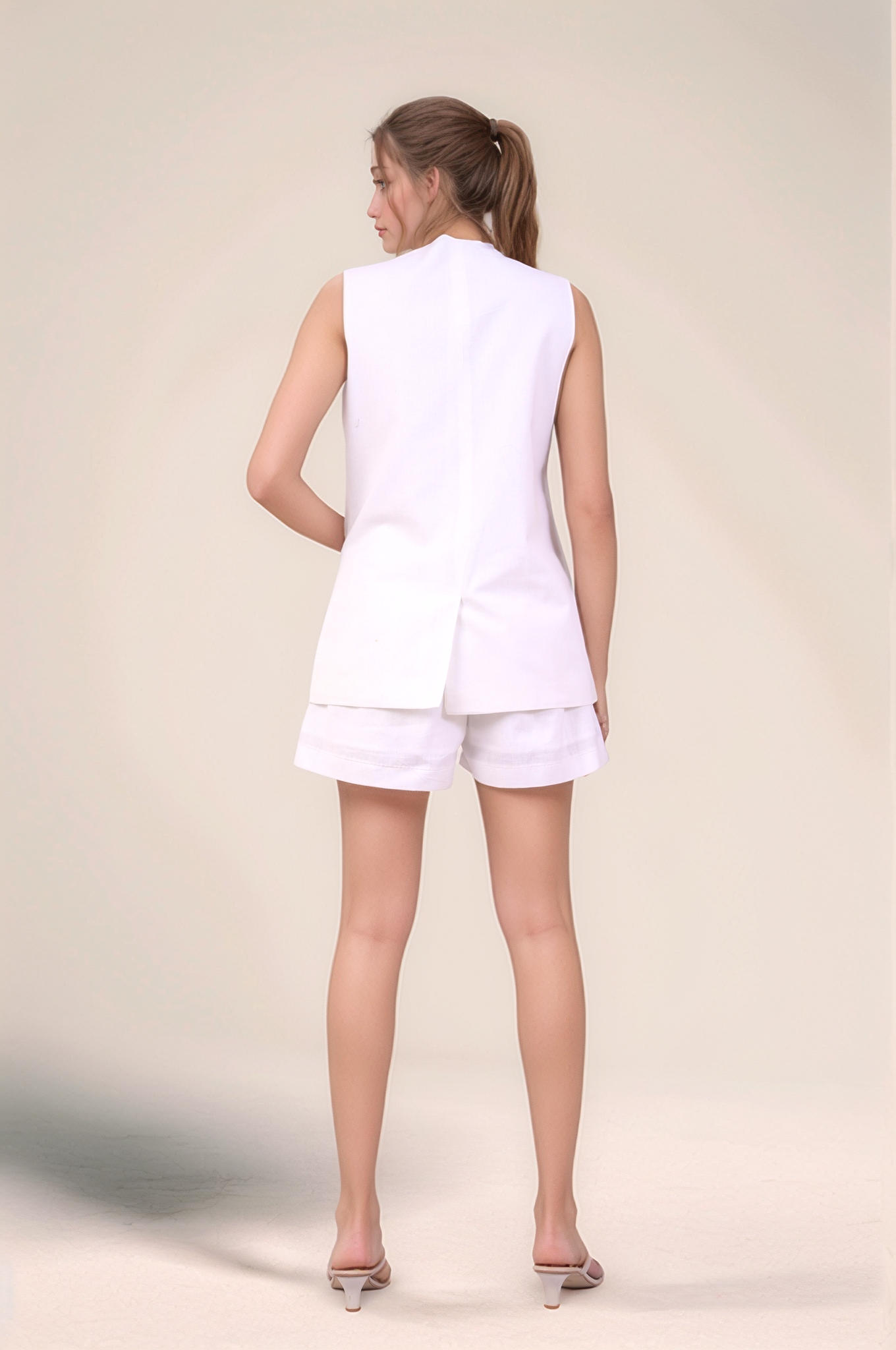 White Cotton Waistcoat