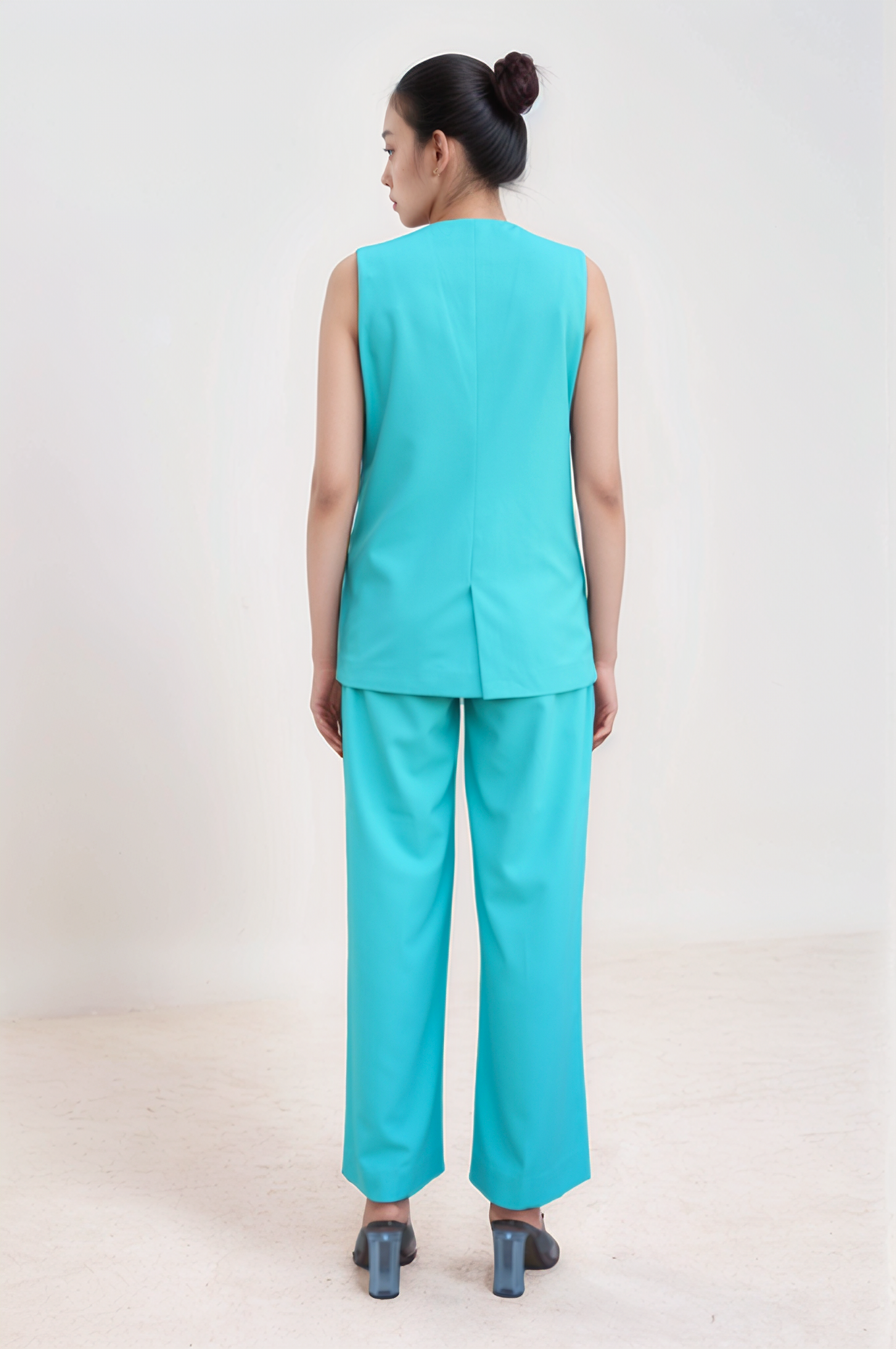 Sea Blue Single Breasted Waistcoat