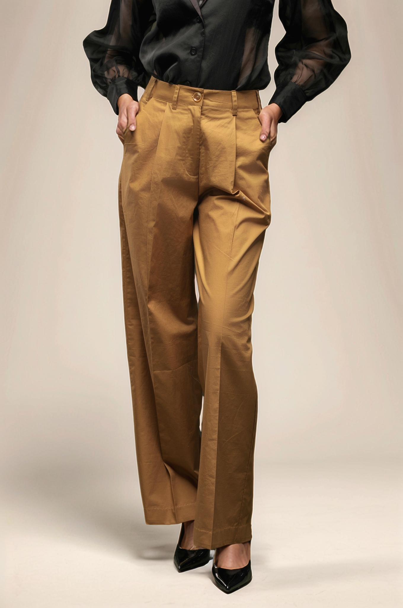 Khaki loose Pants