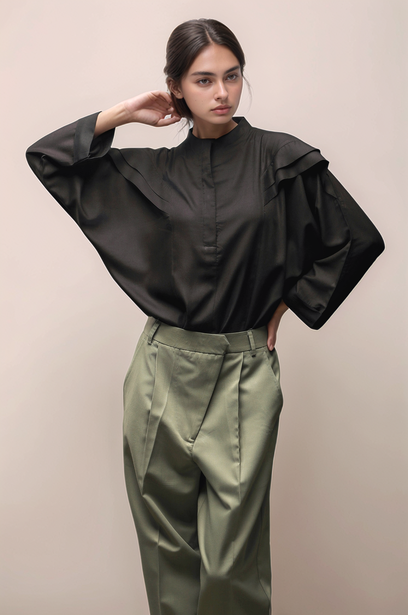 Black Batwing Women Shirt