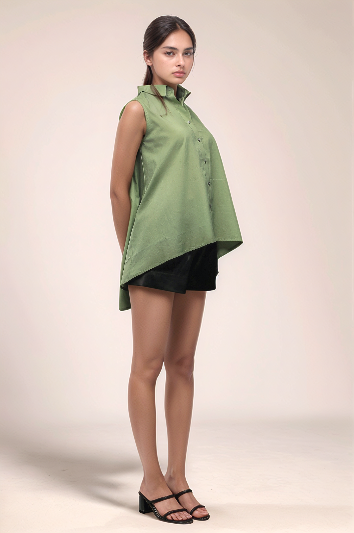 Pastel Green Back Knot Shirt
