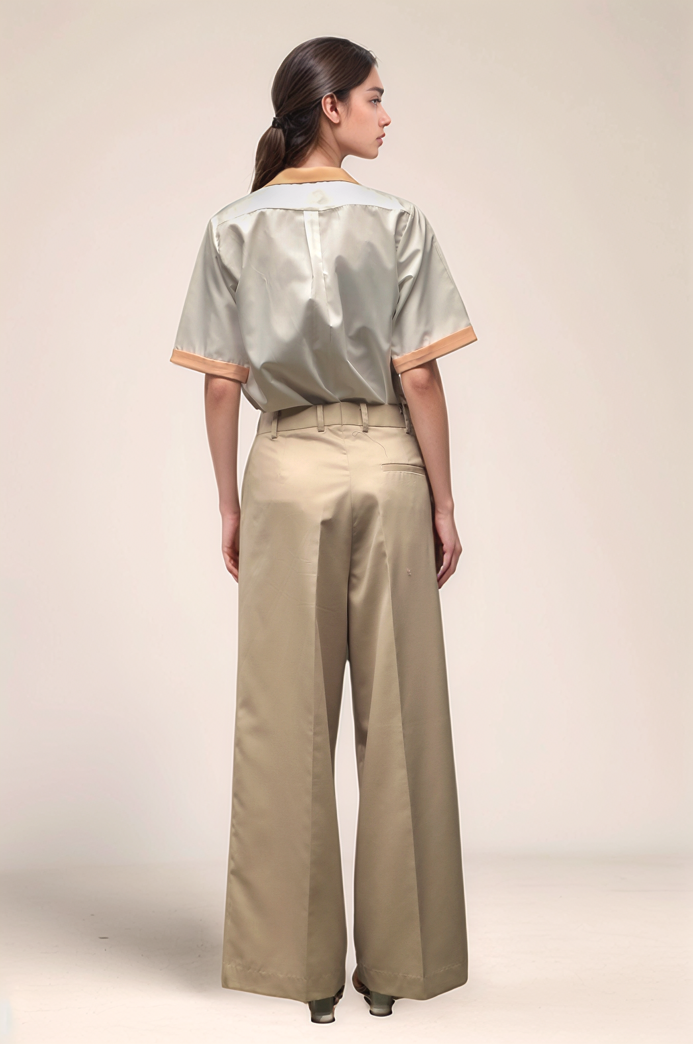 Beige Loose Pants